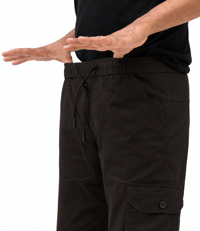 Men's Cargo Pant – Pure Cotton Fabric | Relaxed Cargo Fit Pant (Classic Black)