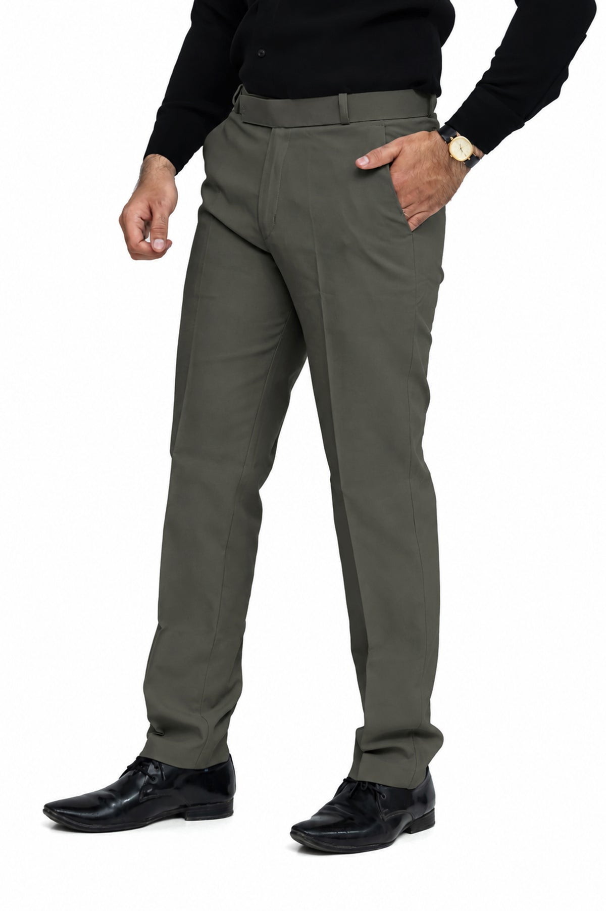 Men's Formal Trouser – Pure Cotton Fabric | Classic Formal Fit Pant (Olive Green)