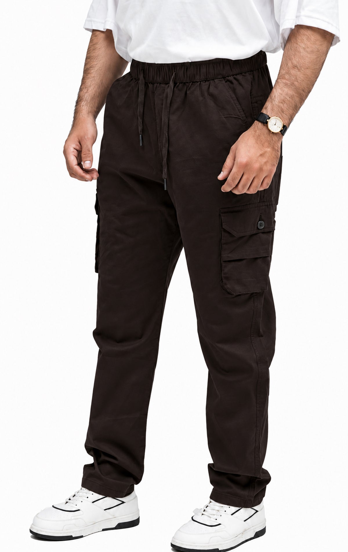Men's Cargo Pant – Pure Cotton Fabric | Relaxed Cargo Fit Pant (Classic Black)