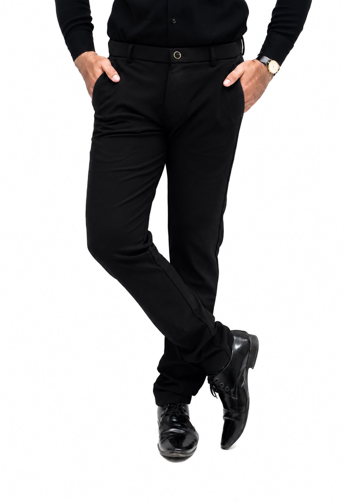 Men's Slim Fit Formal Trouser (Jet Black)