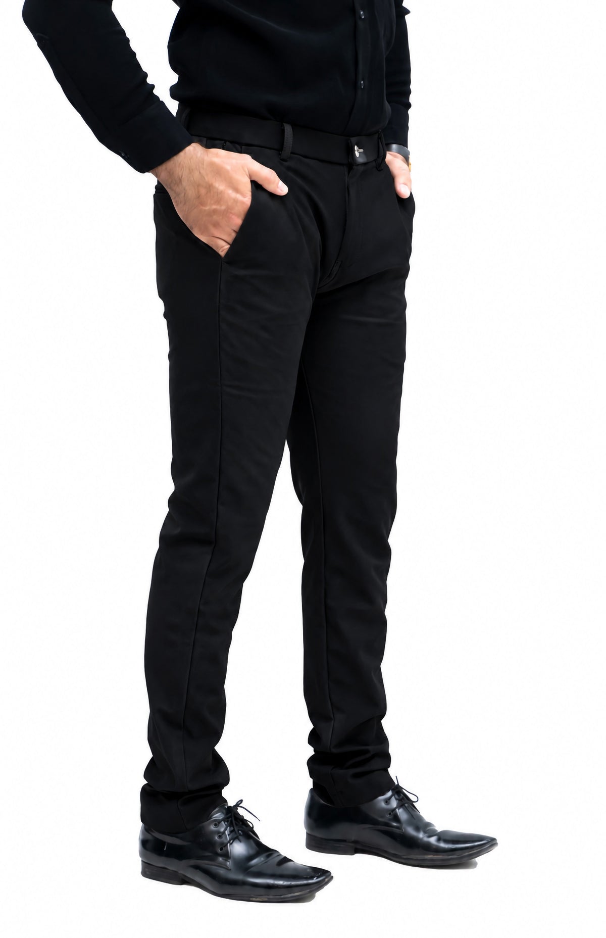 Men's Slim Fit Formal Trouser (Jet Black)