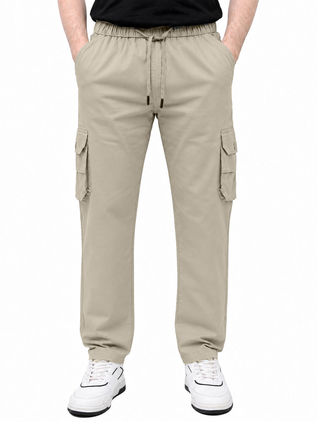 Men's Cargo Pant – Pure Cotton Fabric | Relaxed Cargo Fit Pant (Sand Beige)