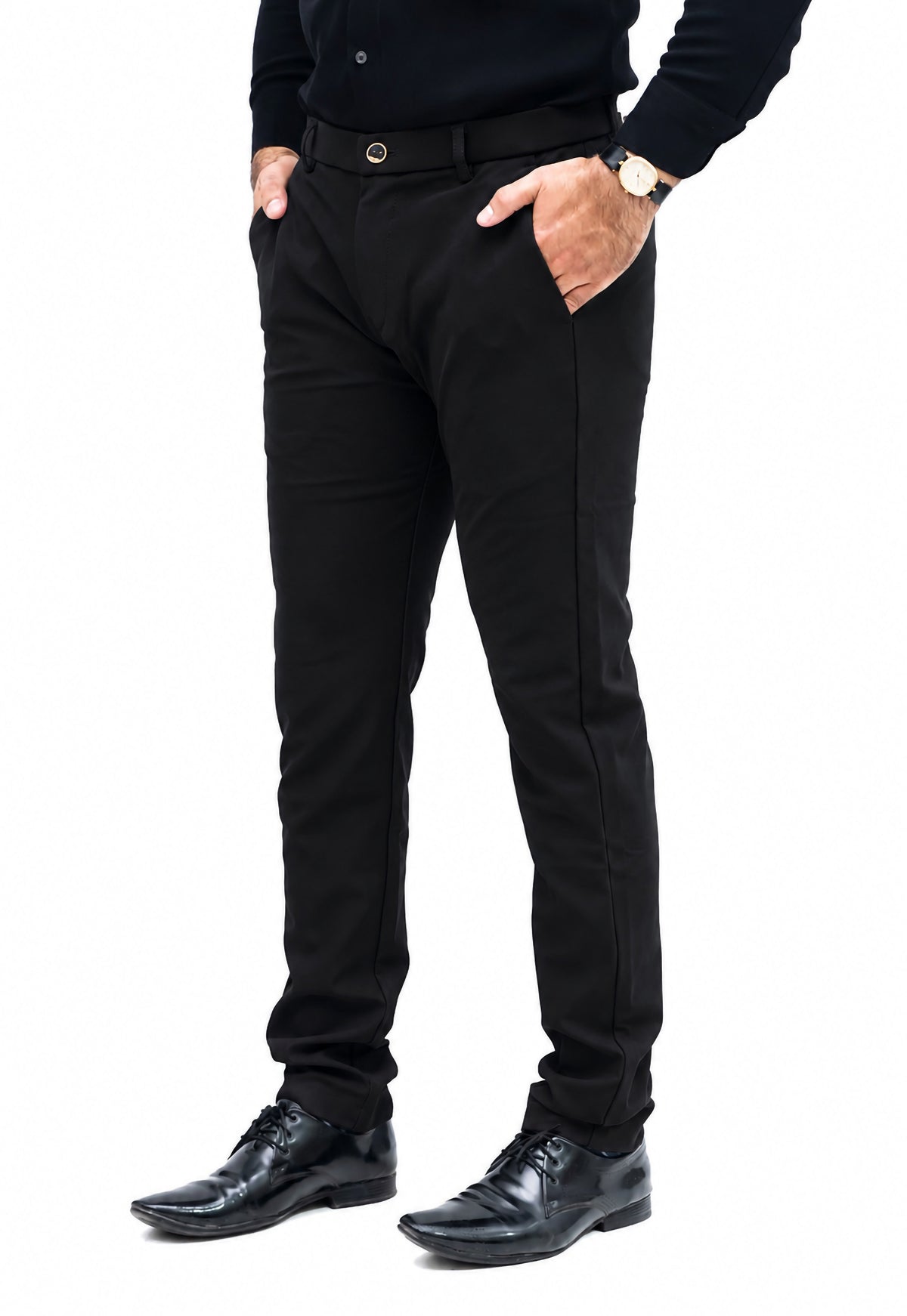 Men's Slim Fit Formal Trouser (Jet Black)