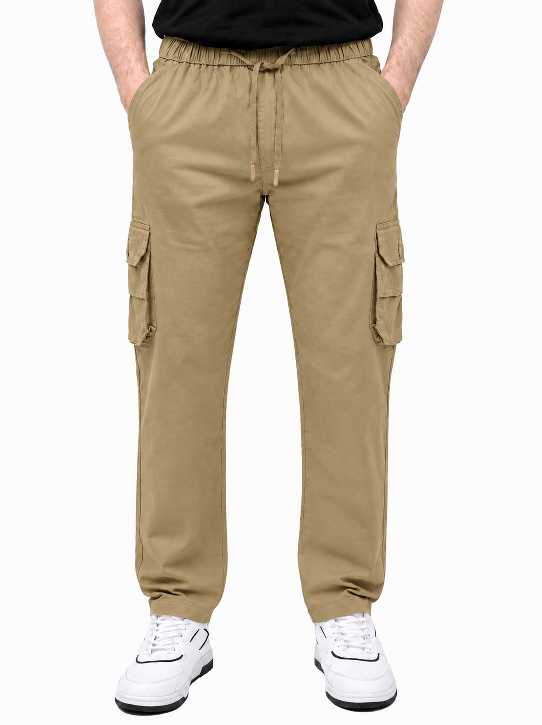 Men's Cargo Pant – Pure Cotton Fabric | Relaxed Cargo Fit Pant (Khaki Beige)