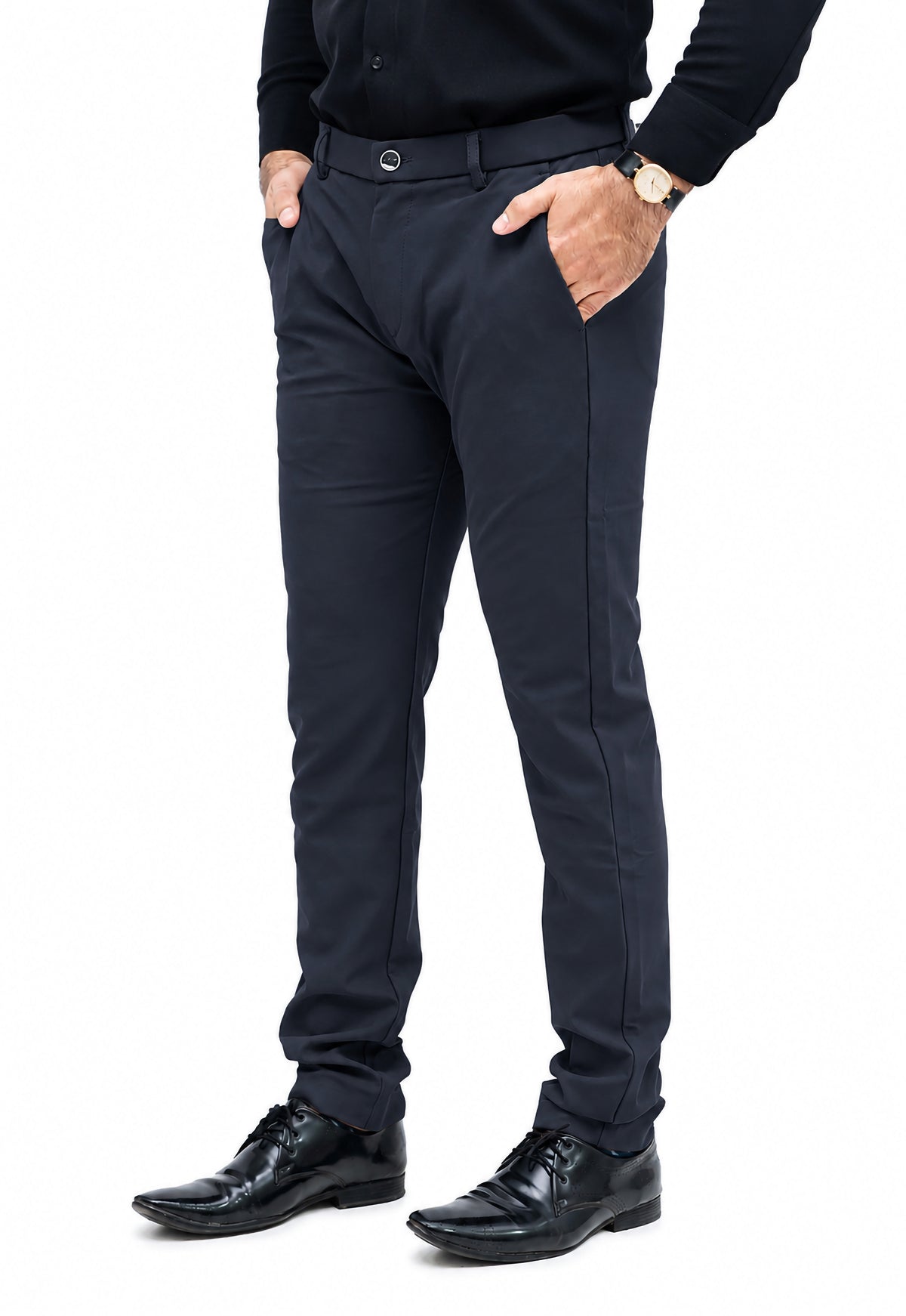 Men's Slim Fit Formal Trouser (Navy Blue)