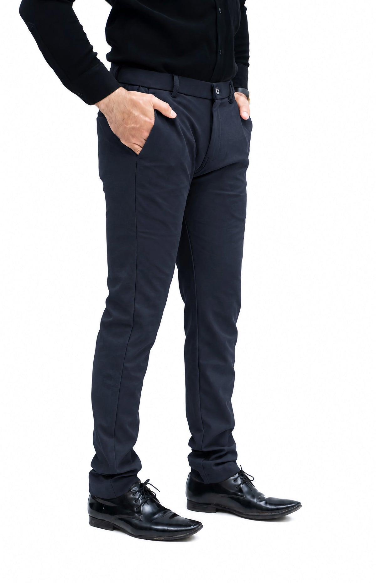 Men's Slim Fit Formal Trouser (Navy Blue)