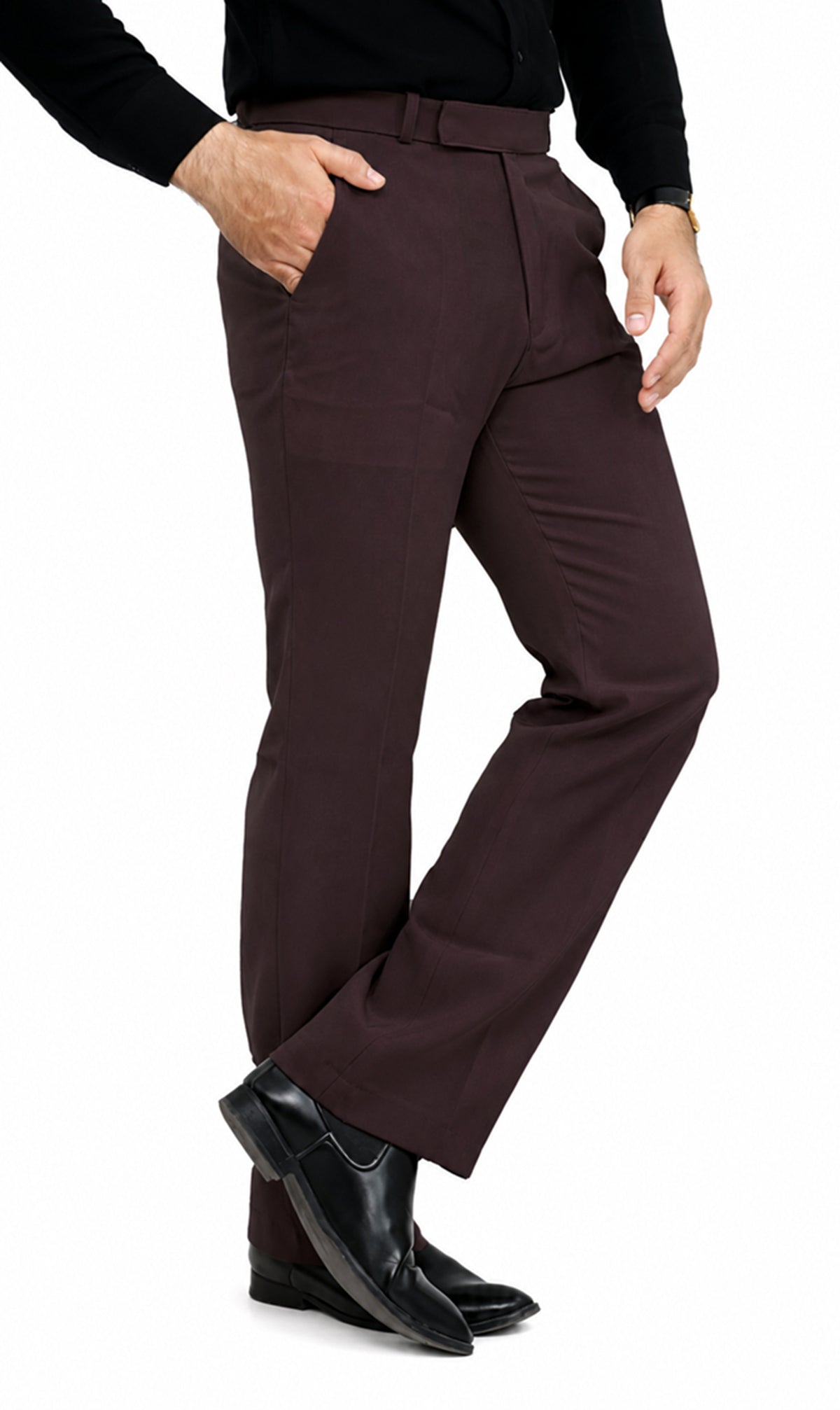 Men's Bootcut Formal Trouser (Dark Chocolate)