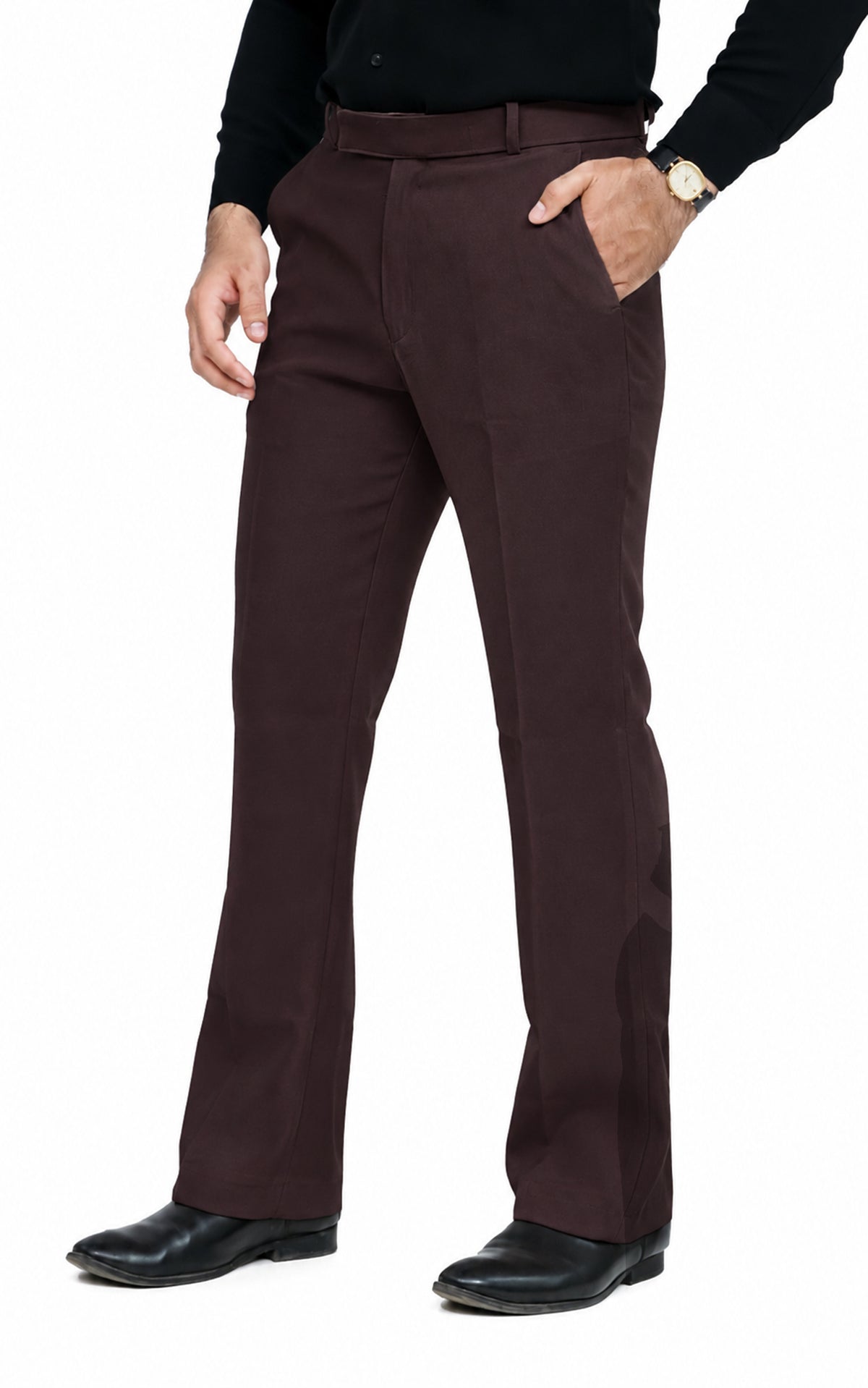 Men's Bootcut Formal Trouser (Dark Chocolate)