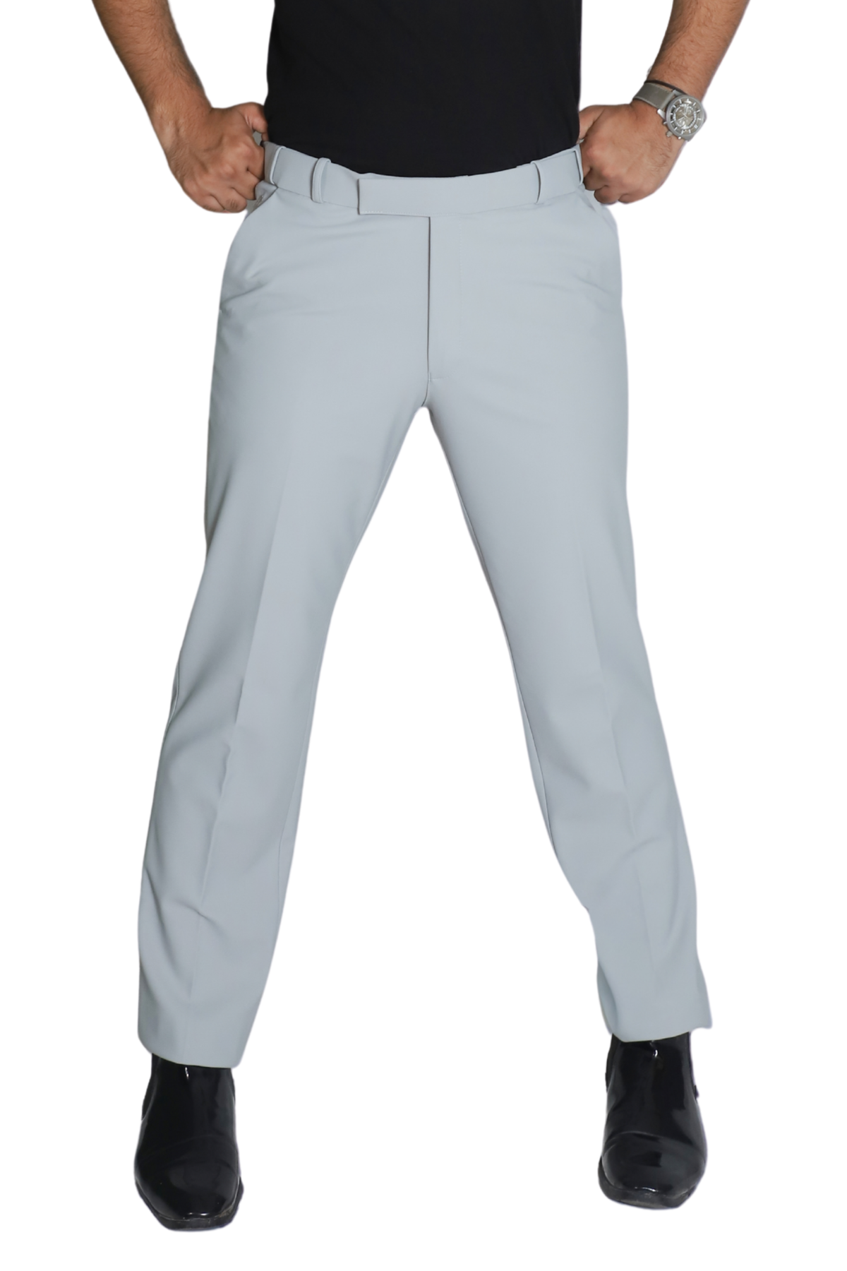 FORMAL PANT-SILVER GREY