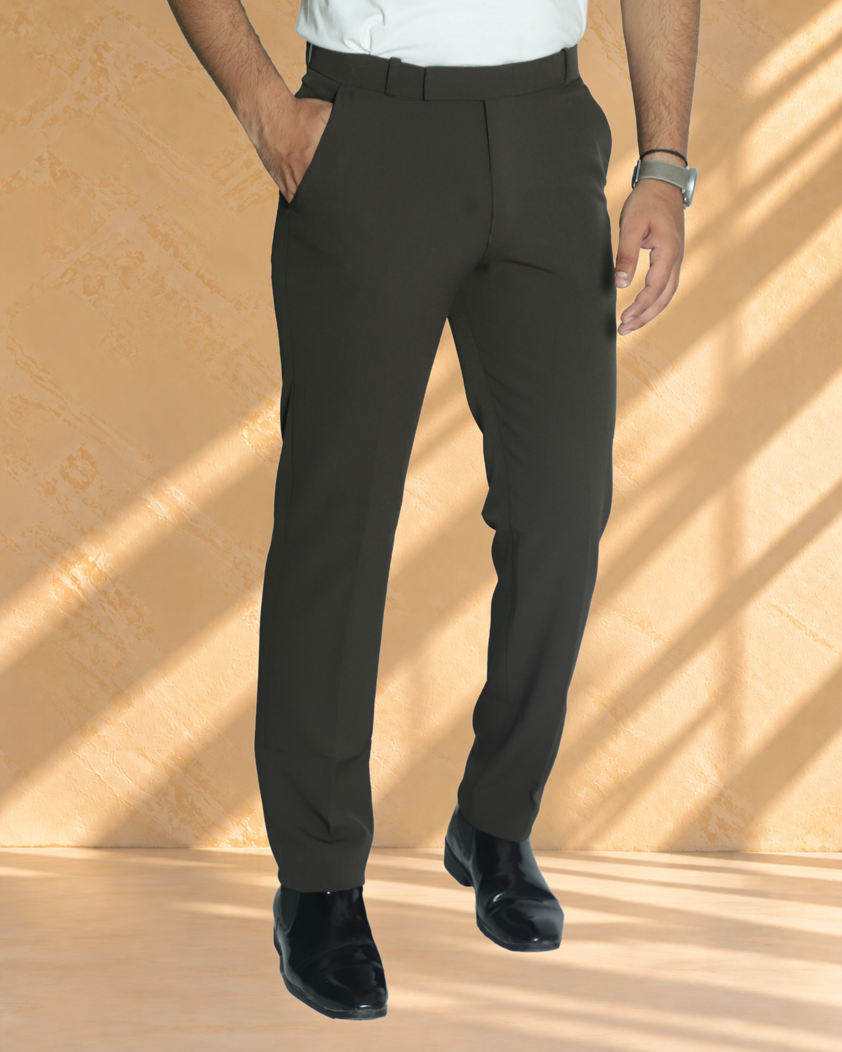 Zlatan LuxeSoft Pants – Charcoal Grey | 2–4 Way Stretch & Wrinkle Resistant