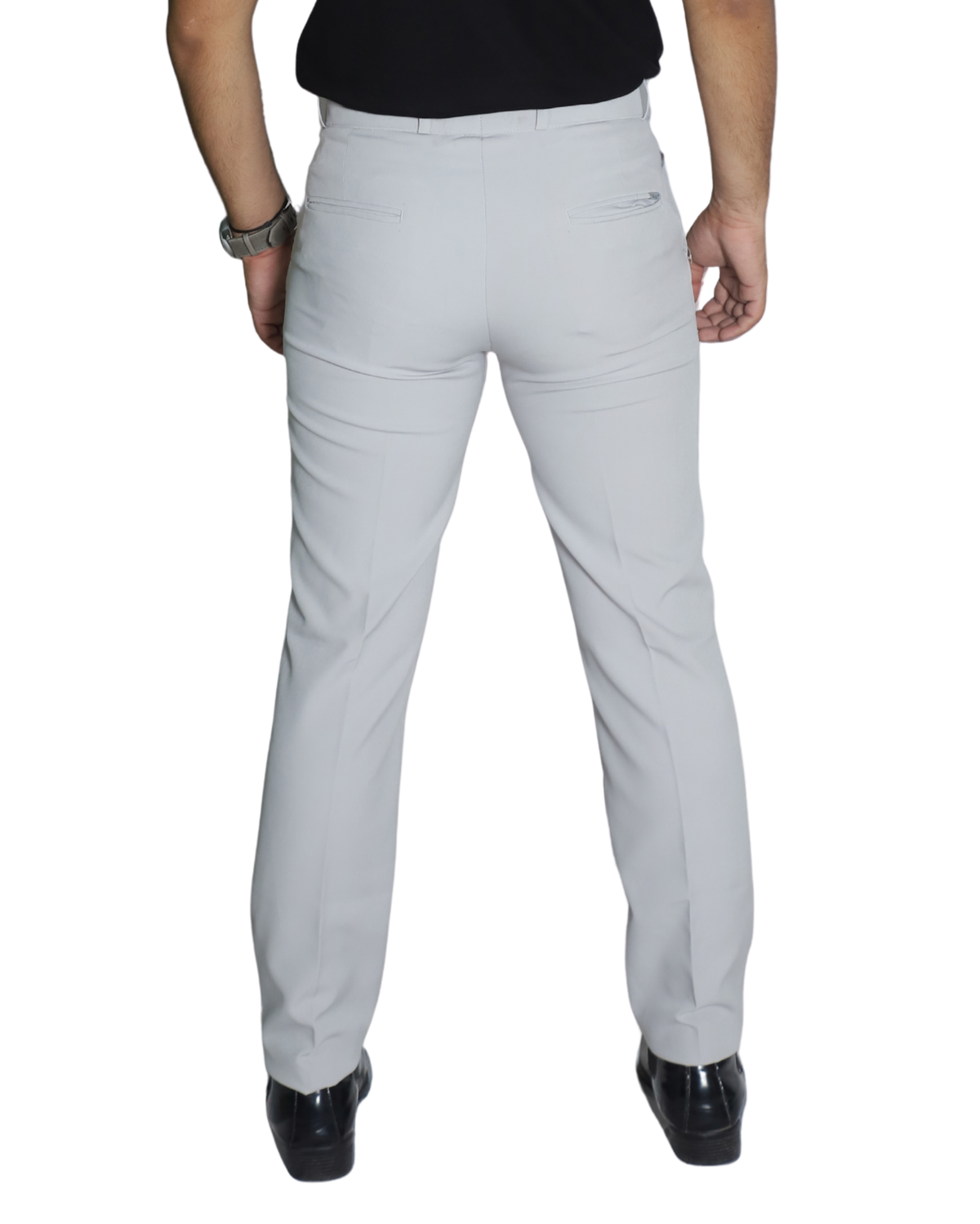 Zlatan LuxeSoft Pants – White | 4-Way Stretch & Wrinkle-Resistant