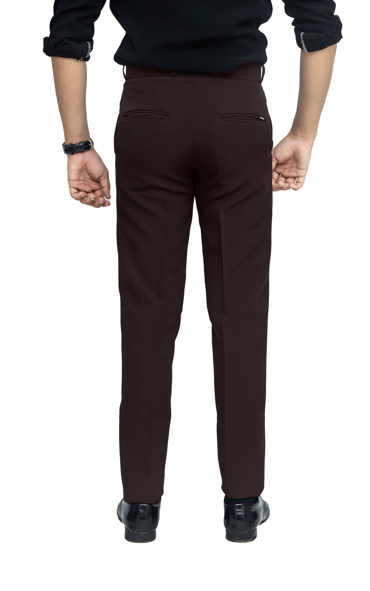 Men's Formal Trouser – Polyester Spandex/Lycra Fabric | Classic Formal Fit Pant (Coffee Brown)