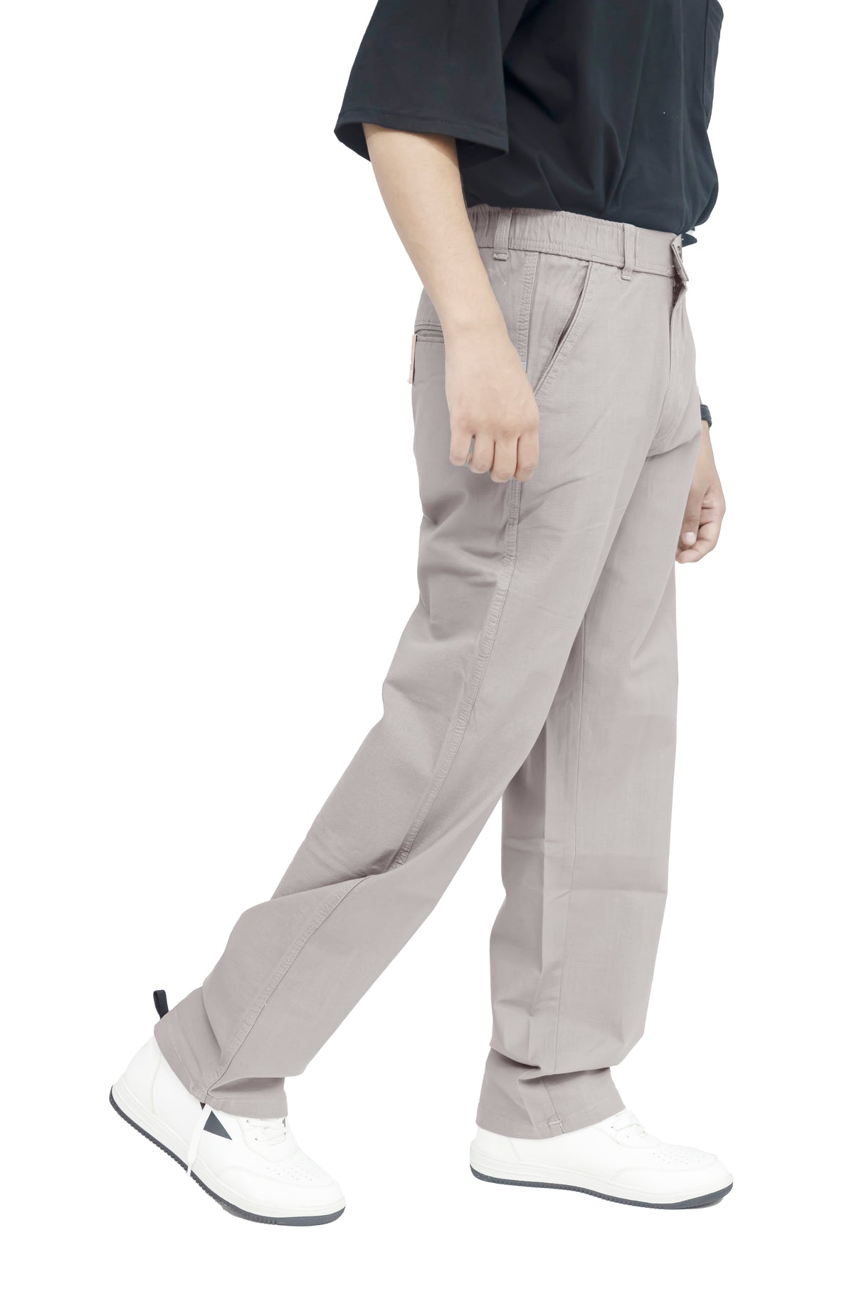 Men's Linen Blend Baggy Fit Trouser – Dove Grey