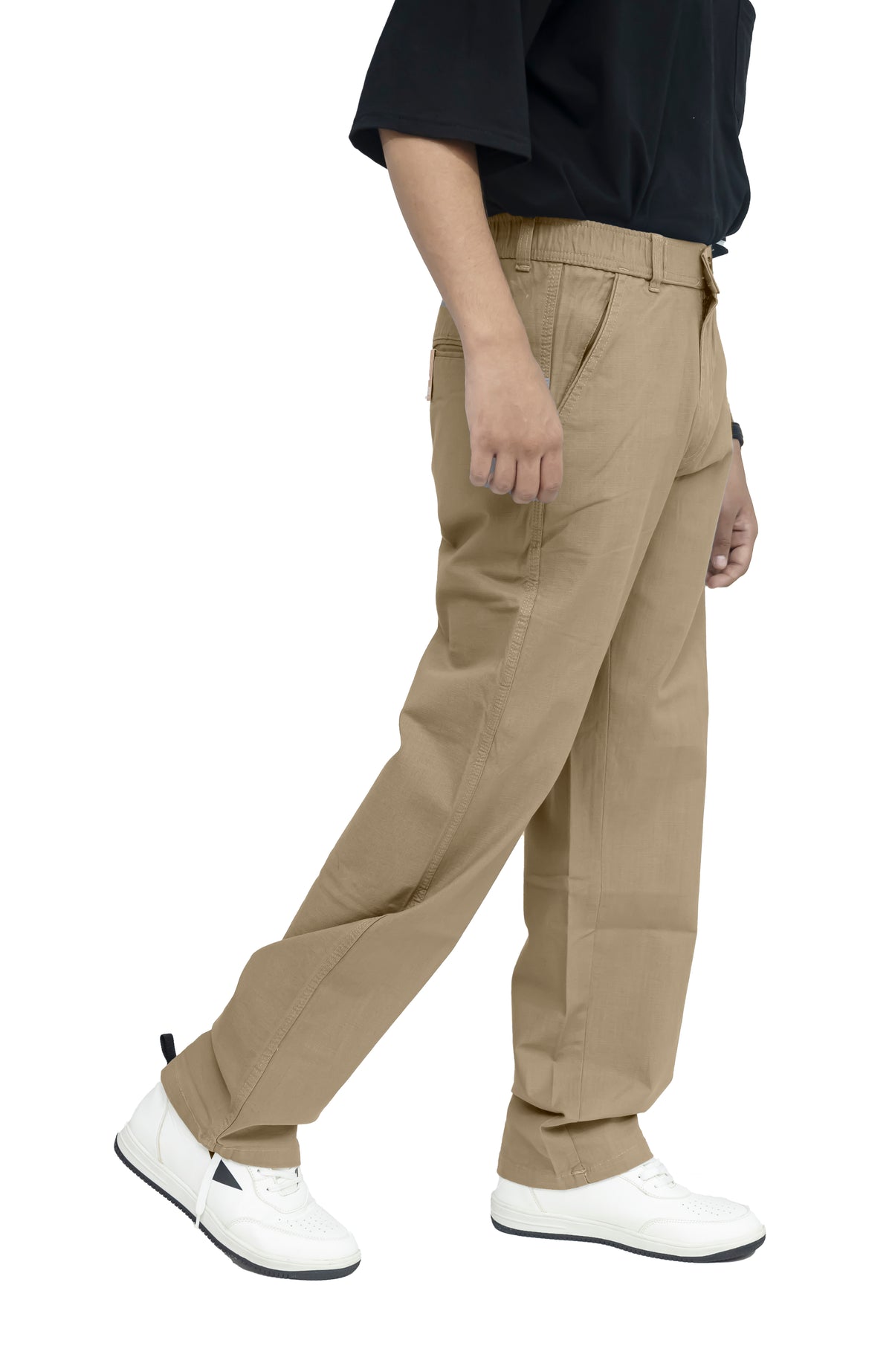 Men's Linen Blend Baggy Fit Trouser – Desert Khaki