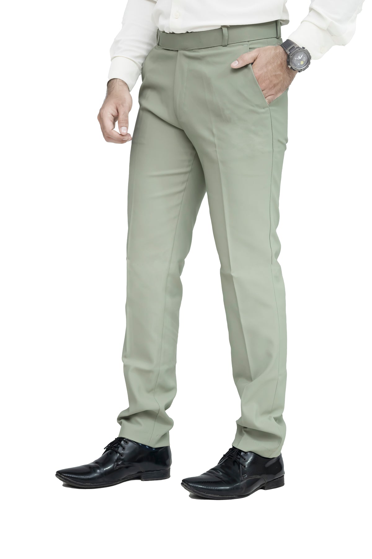 Men's Formal Trouser – Pure Cotton Fabric | Classic Formal Fit Pant (Sage Green)