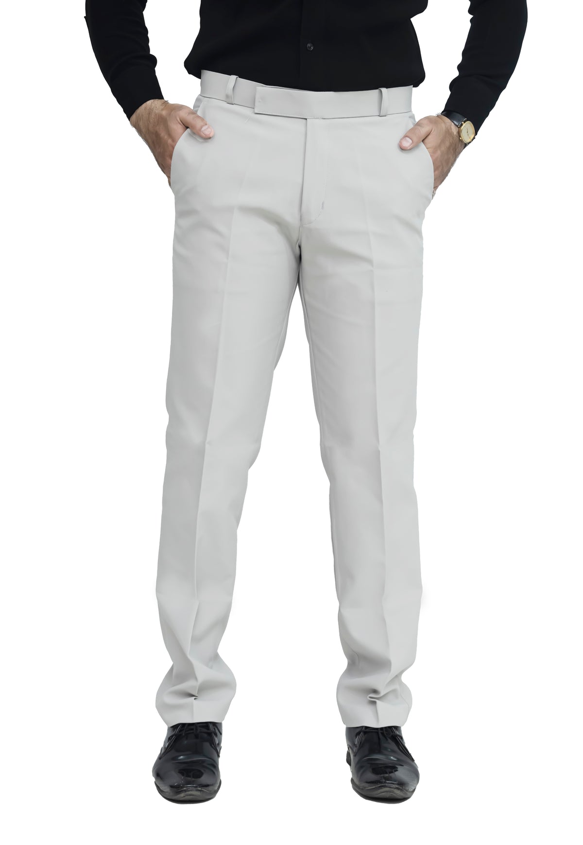 Men's Formal Trouser – Pure Cotton Fabric | Classic Formal Fit Pant (Light Grey)