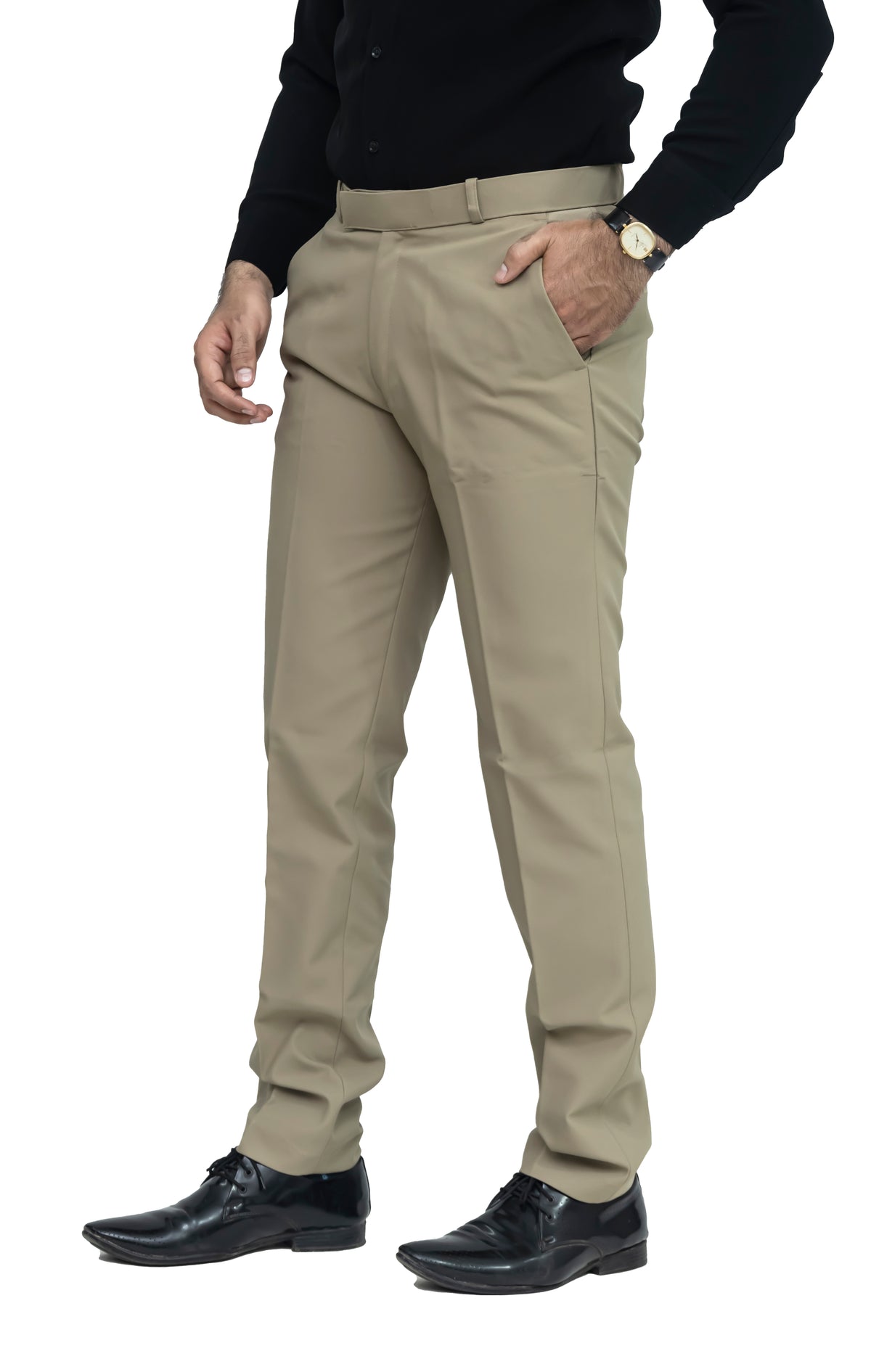 Men's Formal Trouser – Pure Cotton Fabric | Classic Formal Fit Pant (Khaki)
