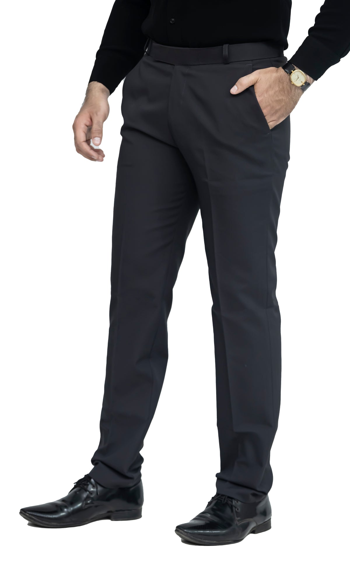 Men's Formal Trouser – Pure Cotton Fabric | Classic Formal Fit Pant (Charcoal Grey)