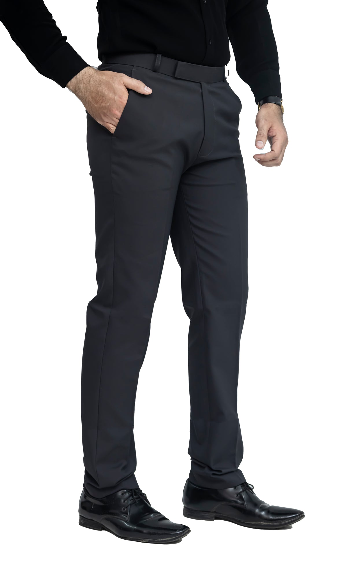 Men's Formal Trouser – Pure Cotton Fabric | Classic Formal Fit Pant (Charcoal Grey)