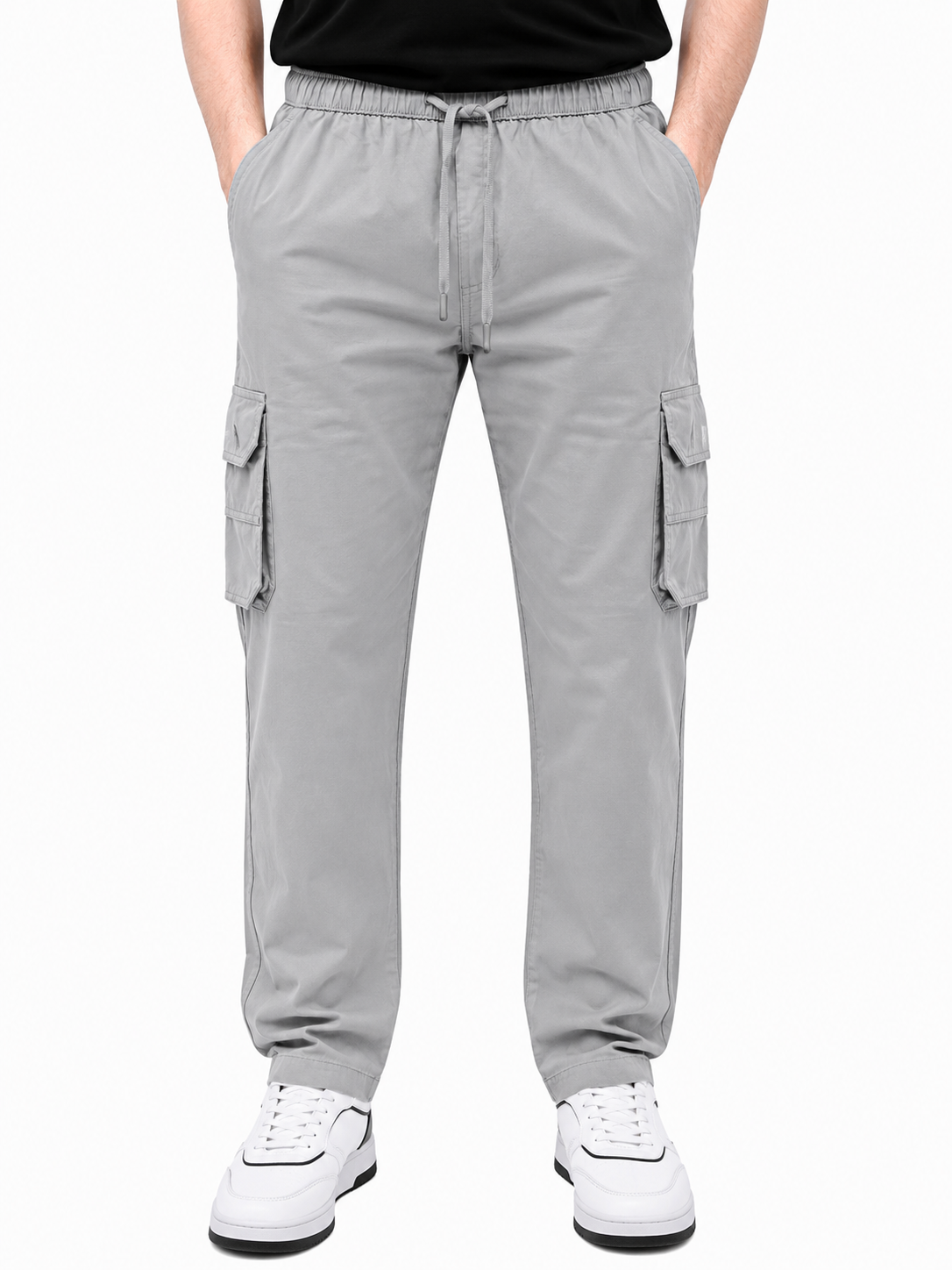 Men's Cargo Pant – Pure Cotton Fabric | Relaxed Cargo Fit Pant (Ash Grey)