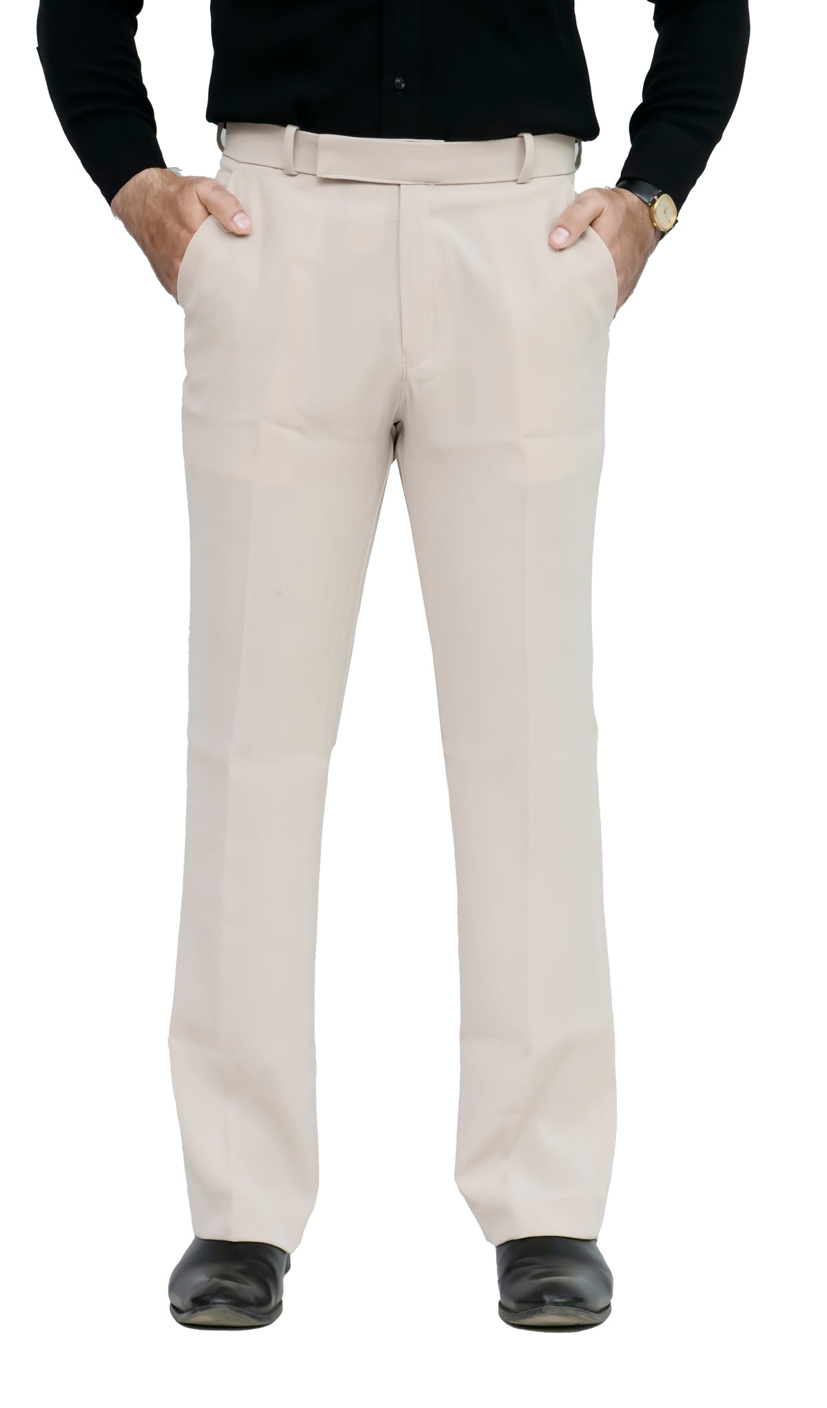 Men's Bootcut Formal Trouser – Imported Taiwan Fabric | 4 Pocket Premium Pant (Beige)