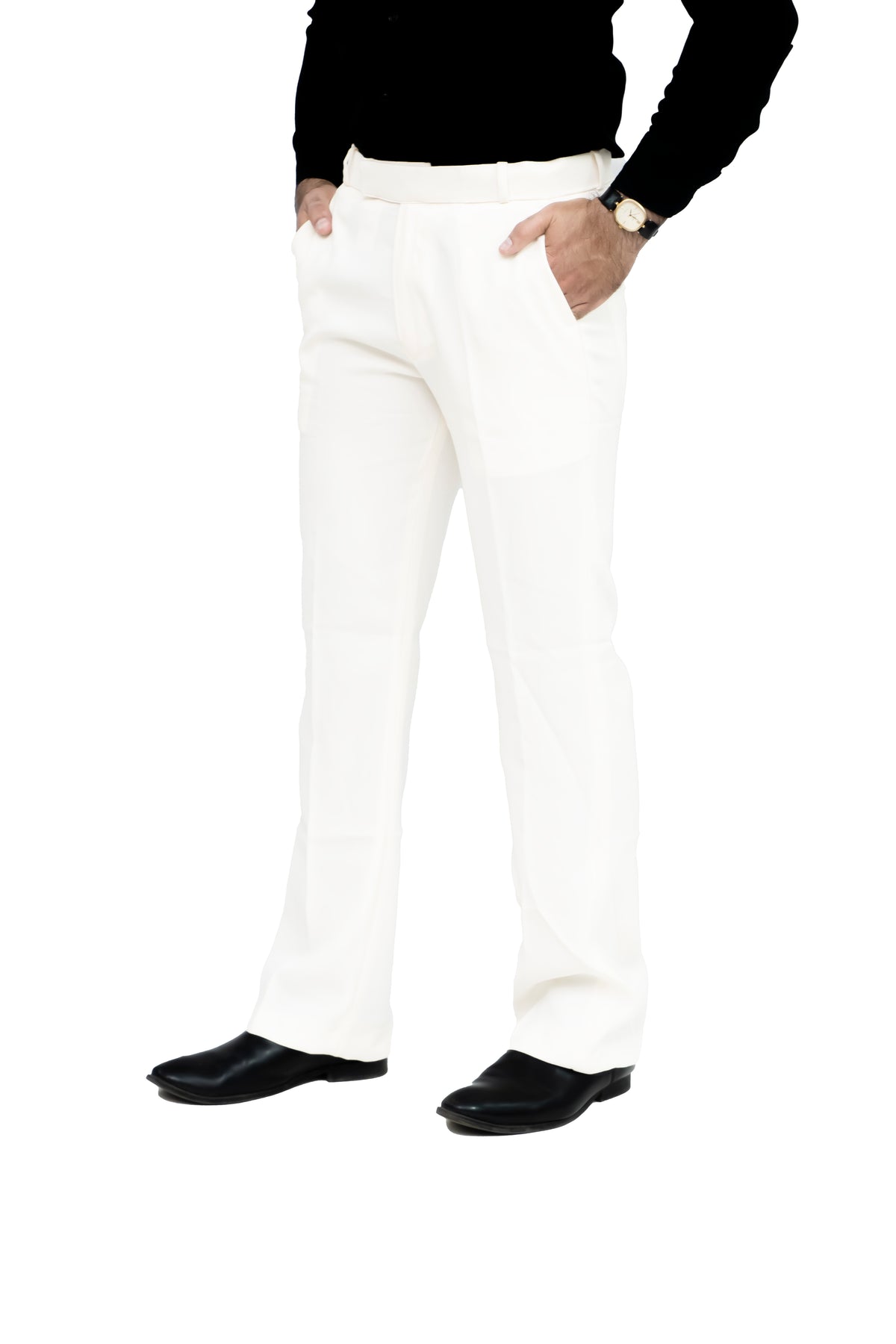 Men's Bootcut Formal Trouser (Pearl White)