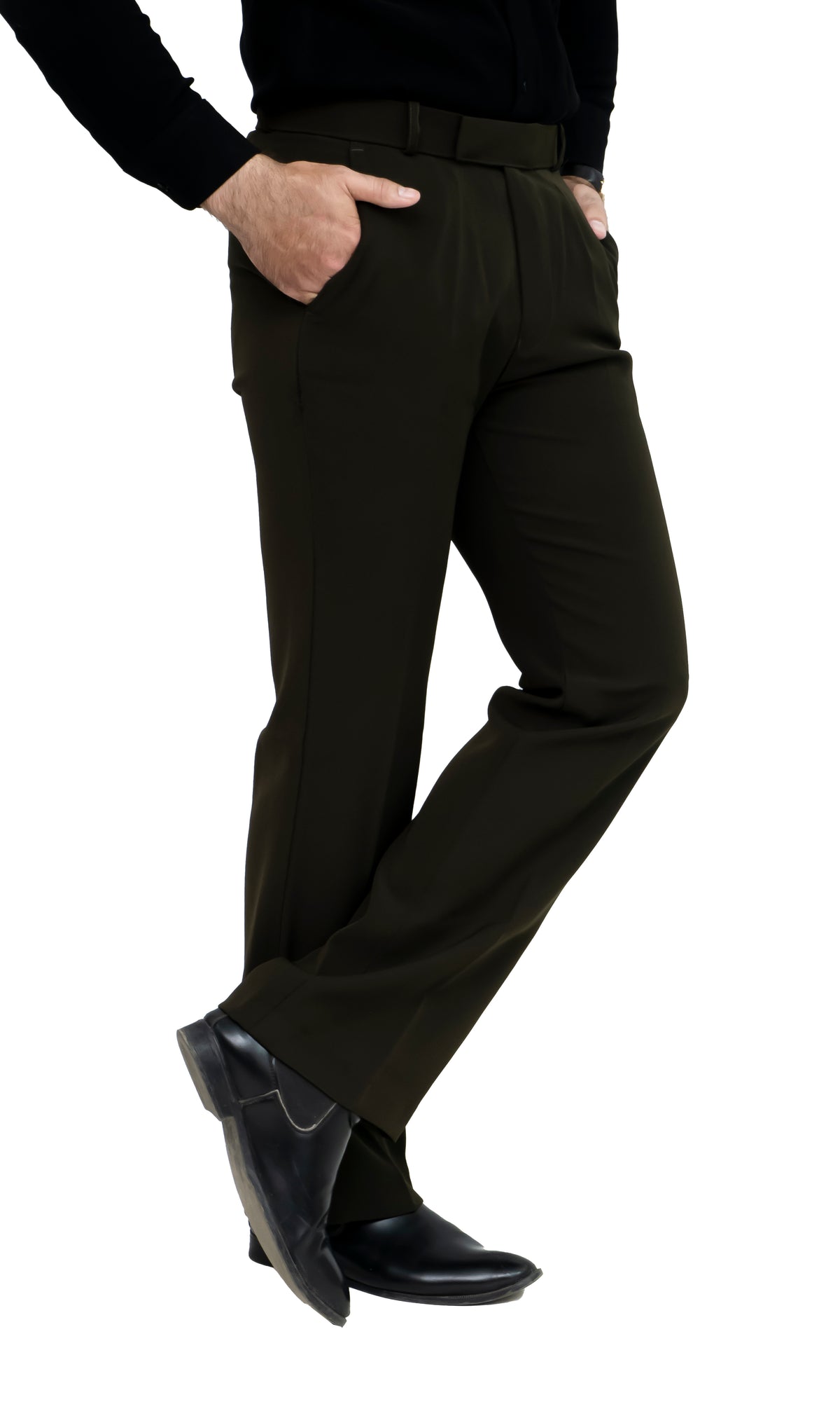 Men's Bootcut Formal Trouser (Olive Green)