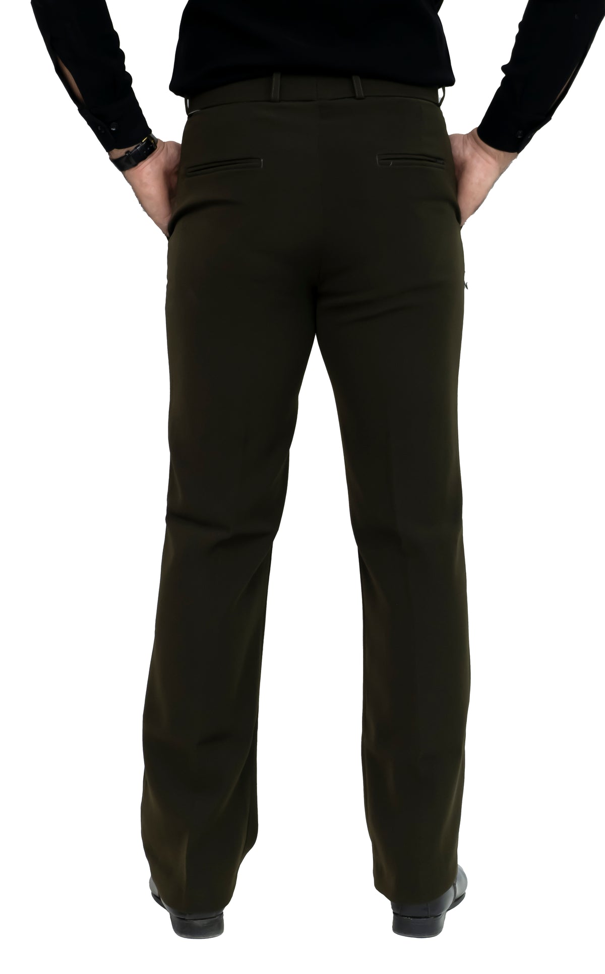 Men's Bootcut Formal Trouser (Olive Green)