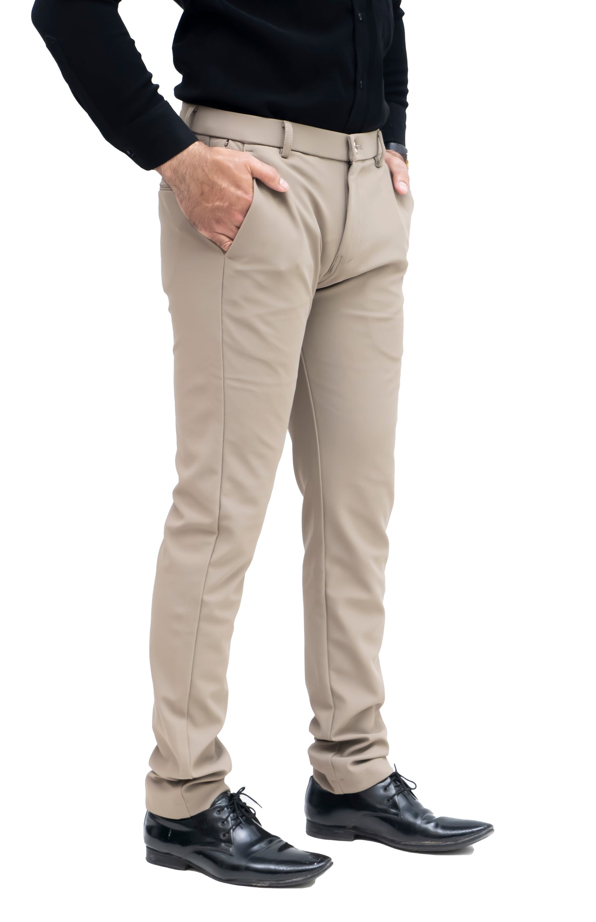 Men's Slim Fit Formal Trouser (Beige)