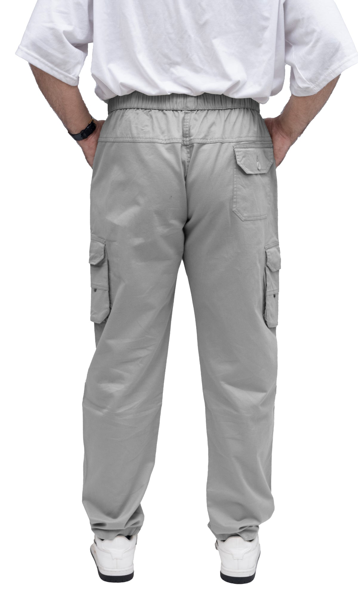Men's Cargo Pant – Pure Cotton Fabric | Relaxed Cargo Fit Pant (Light Grey)