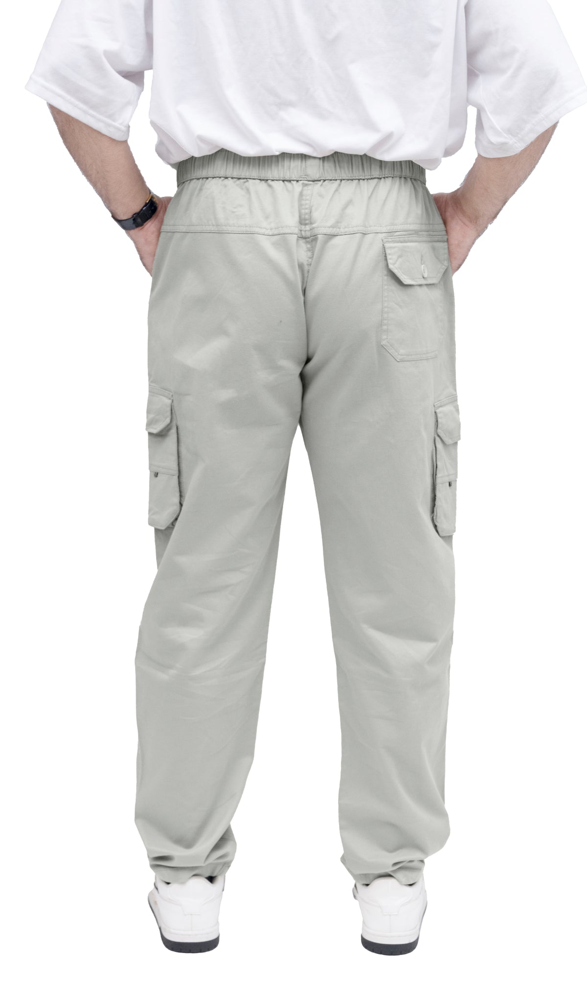 Men's Cargo Pant – Pure Cotton Fabric | Relaxed Cargo Fit Pant (Light Grey)