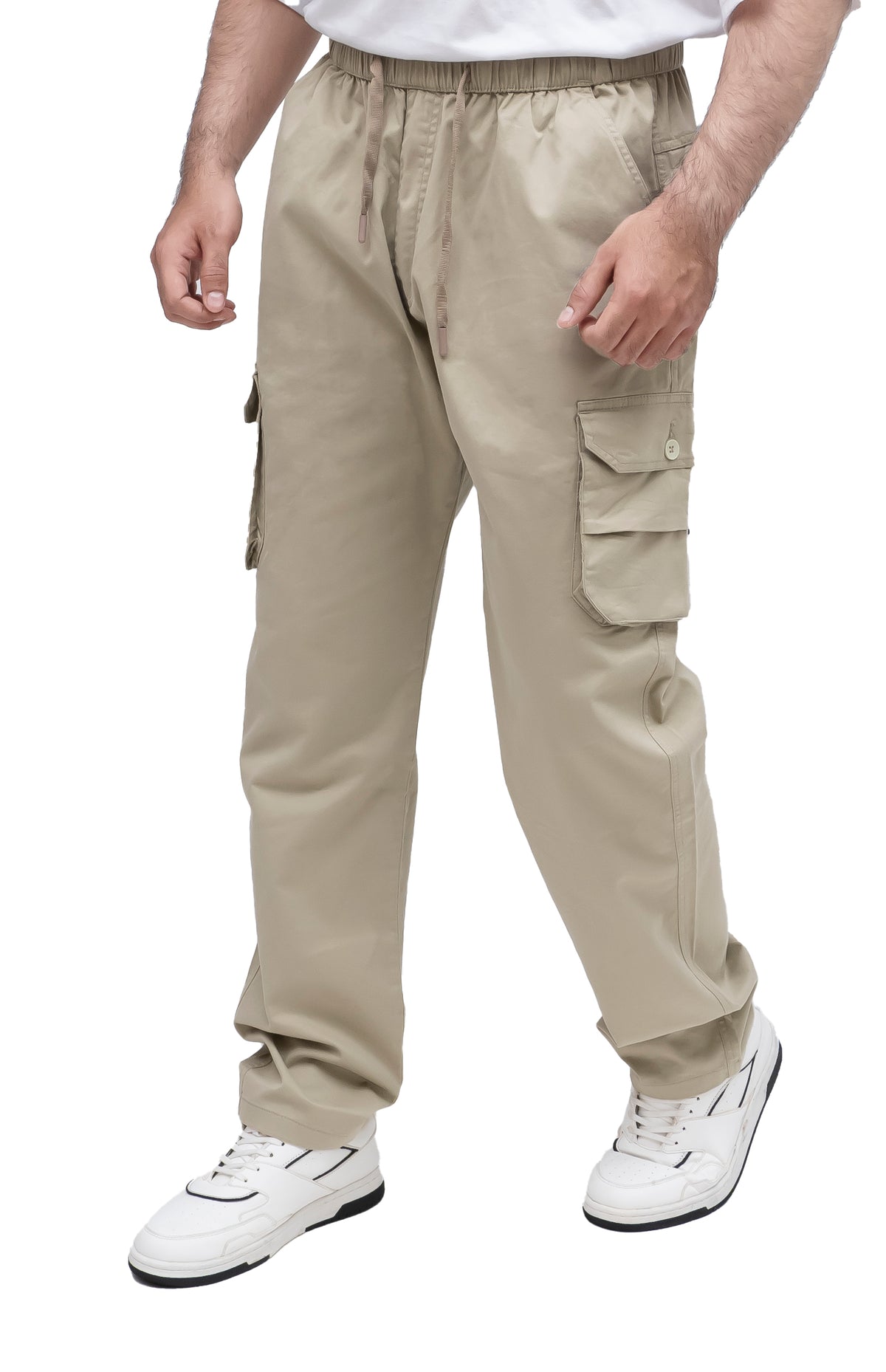 Men's Cargo Pant – Pure Cotton Fabric | Relaxed Cargo Fit Pant (Sand Beige)