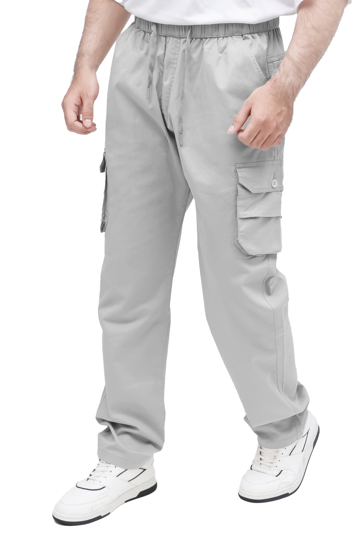 Men's Cargo Pant – Pure Cotton Fabric | Relaxed Cargo Fit Pant (Ash Grey)