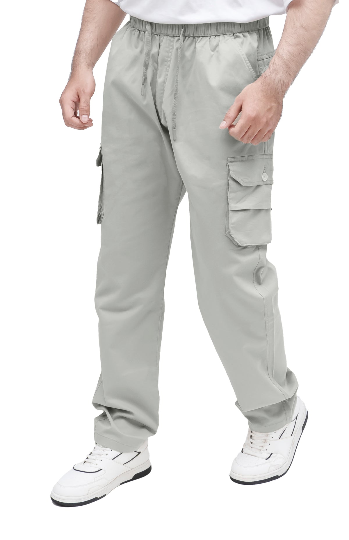 Men's Cargo Pant – Pure Cotton Fabric | Relaxed Cargo Fit Pant (Light Grey)