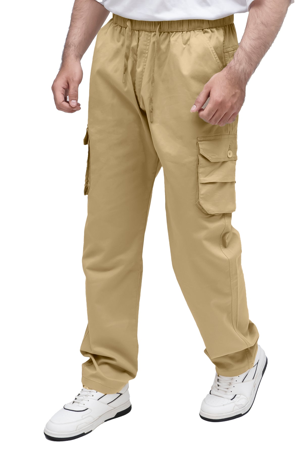 Men's Cargo Pant – Pure Cotton Fabric | Relaxed Cargo Fit Pant (Khaki Beige)