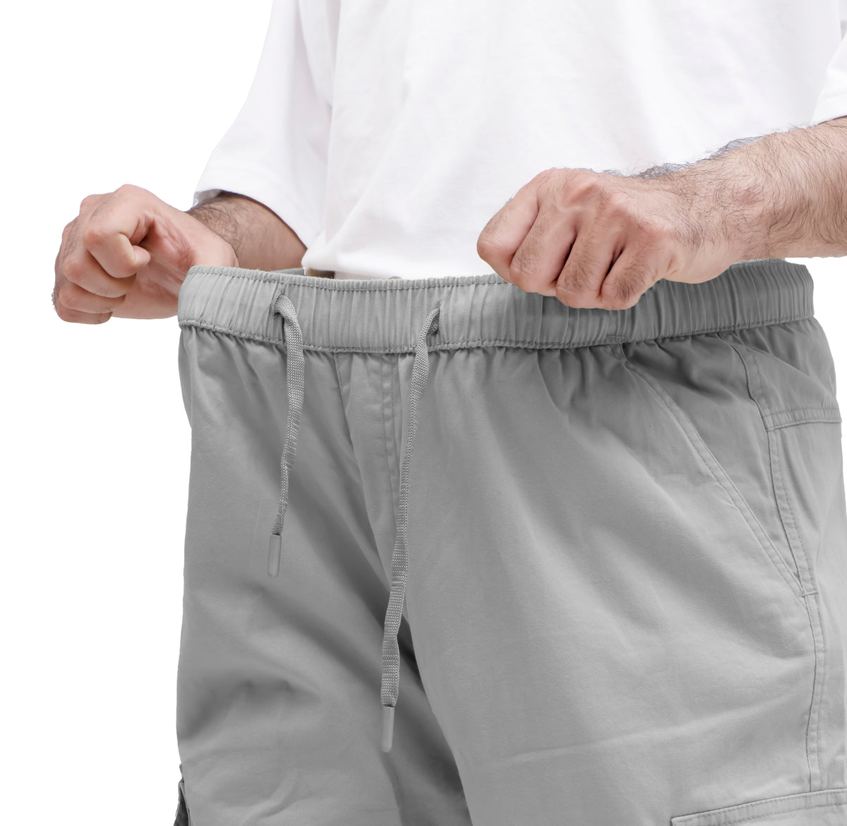Men's Cargo Pant – Pure Cotton Fabric | Relaxed Cargo Fit Pant (Ash Grey)