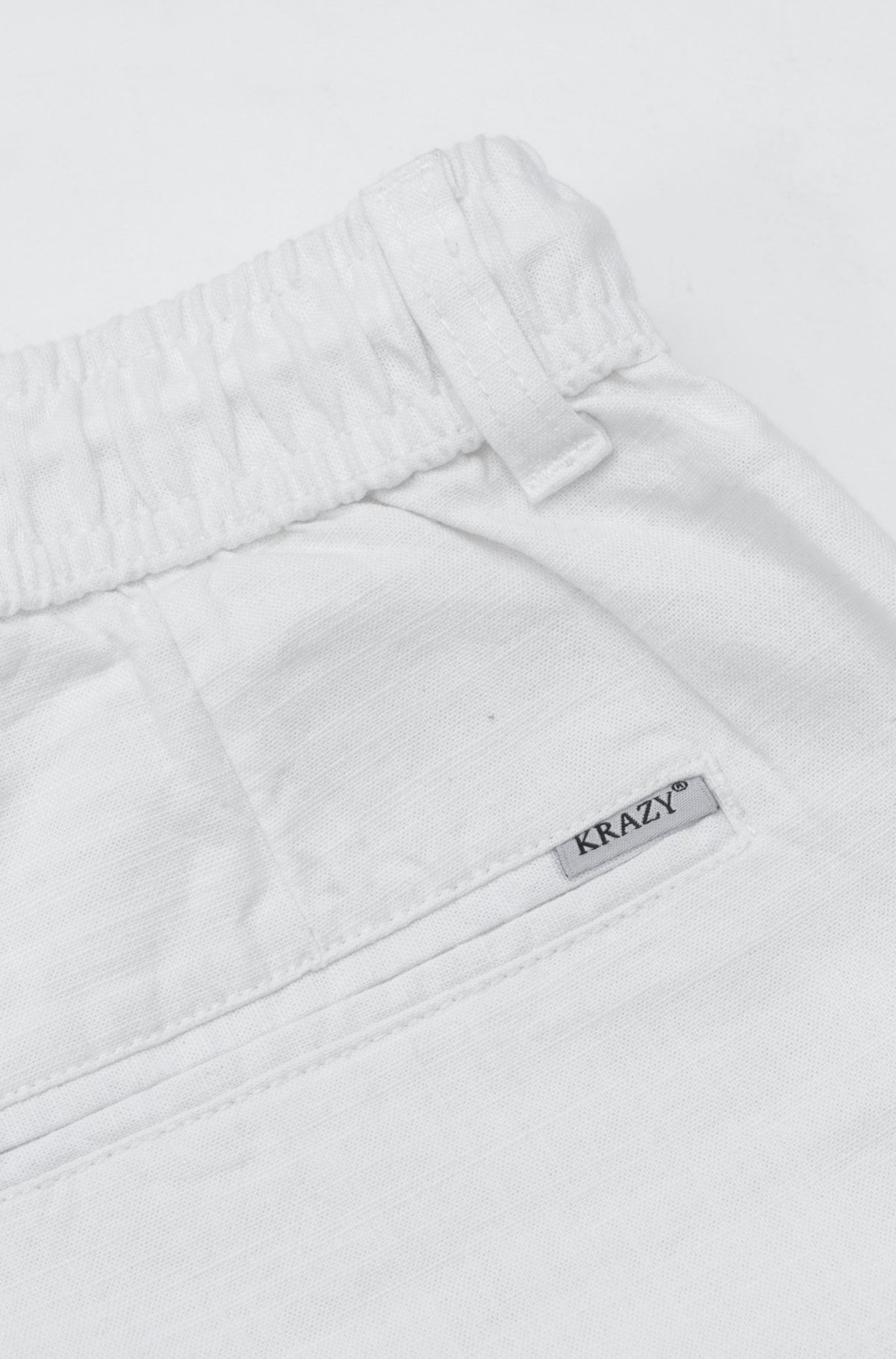 BAGGY-4 Men's Linen Blend Baggy Fit Trouser – Pure White