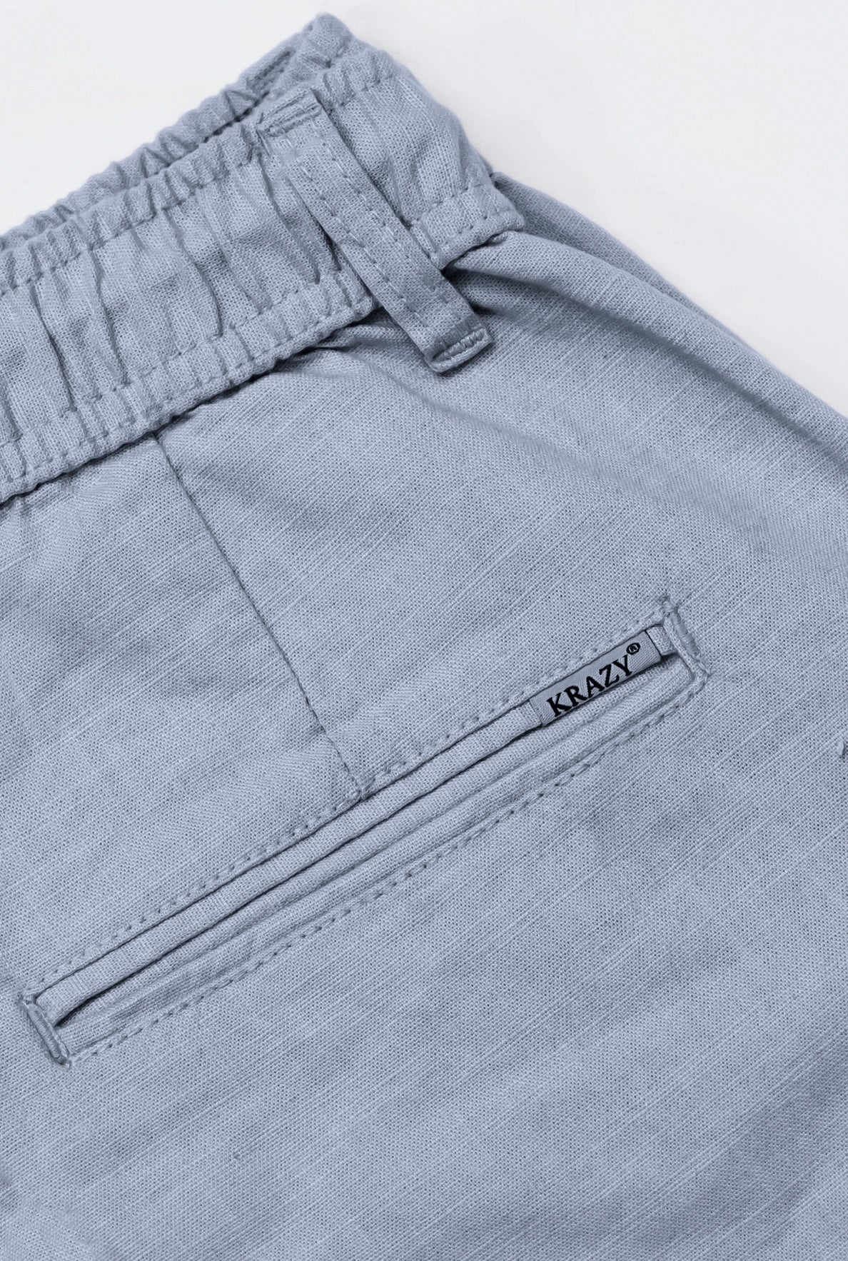 Men's Linen Blend Baggy Fit Trouser – Steel Grey