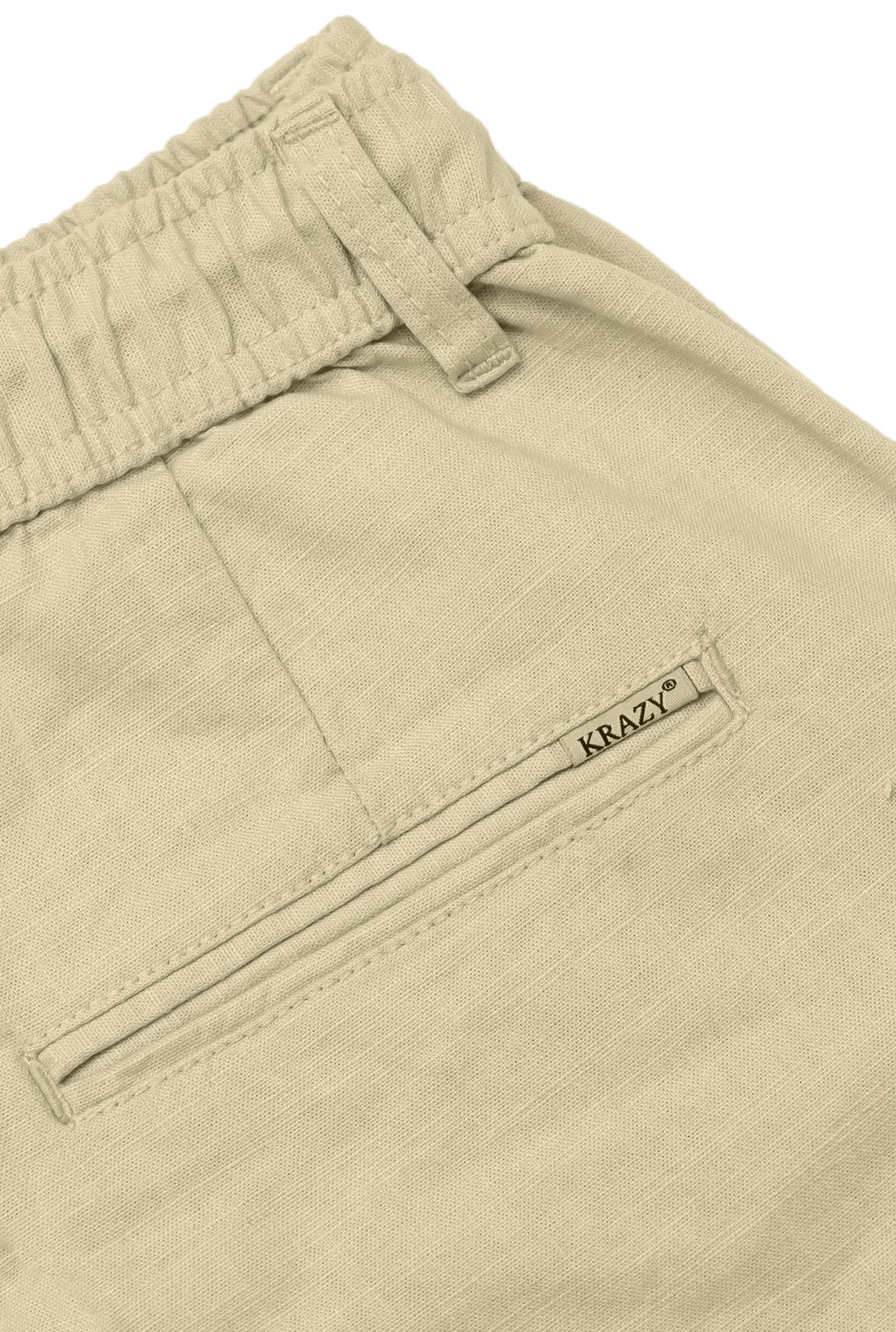 Men's Linen Blend Baggy Fit Trouser – Khaki Beige