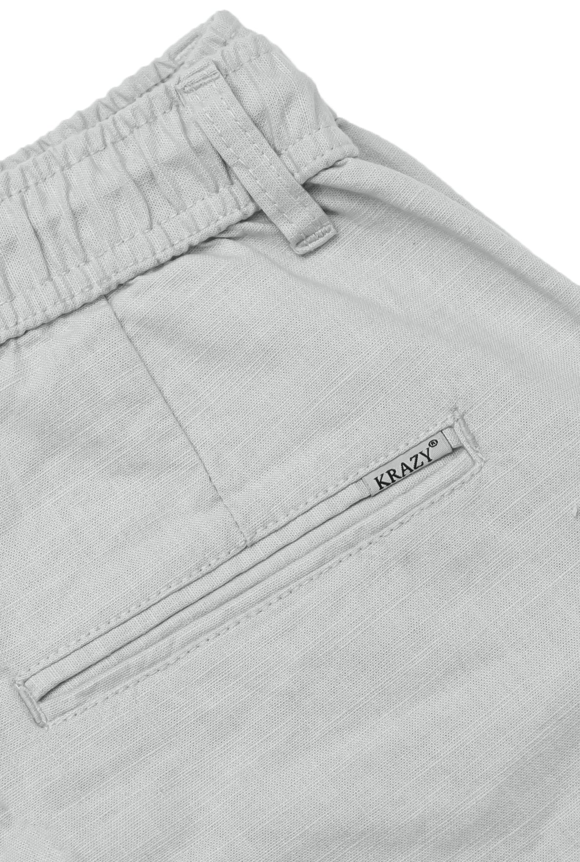 Men's Linen Blend Baggy Fit Trouser – Ice Grey