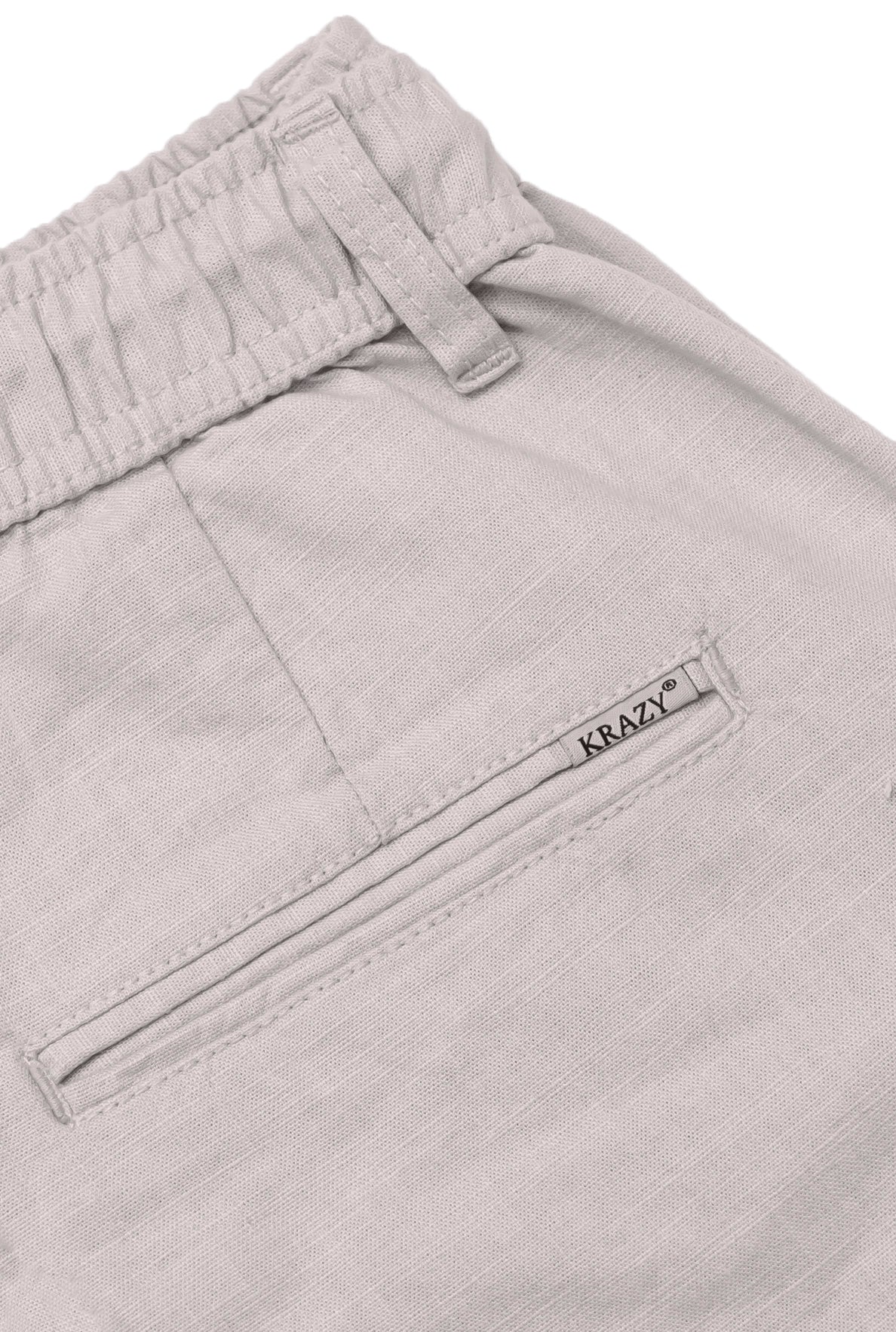 Men's Linen Blend Baggy Fit Trouser – Dove Grey