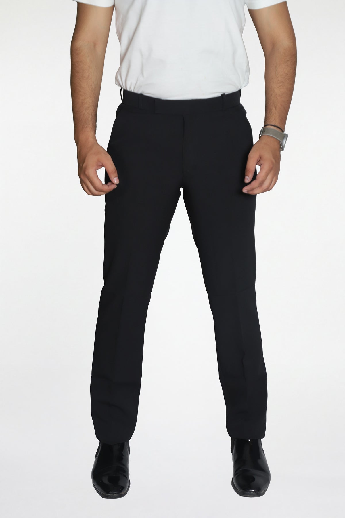 Men's Formal Trouser – Italian Lachka Fabric | Regular Fit (Black)
