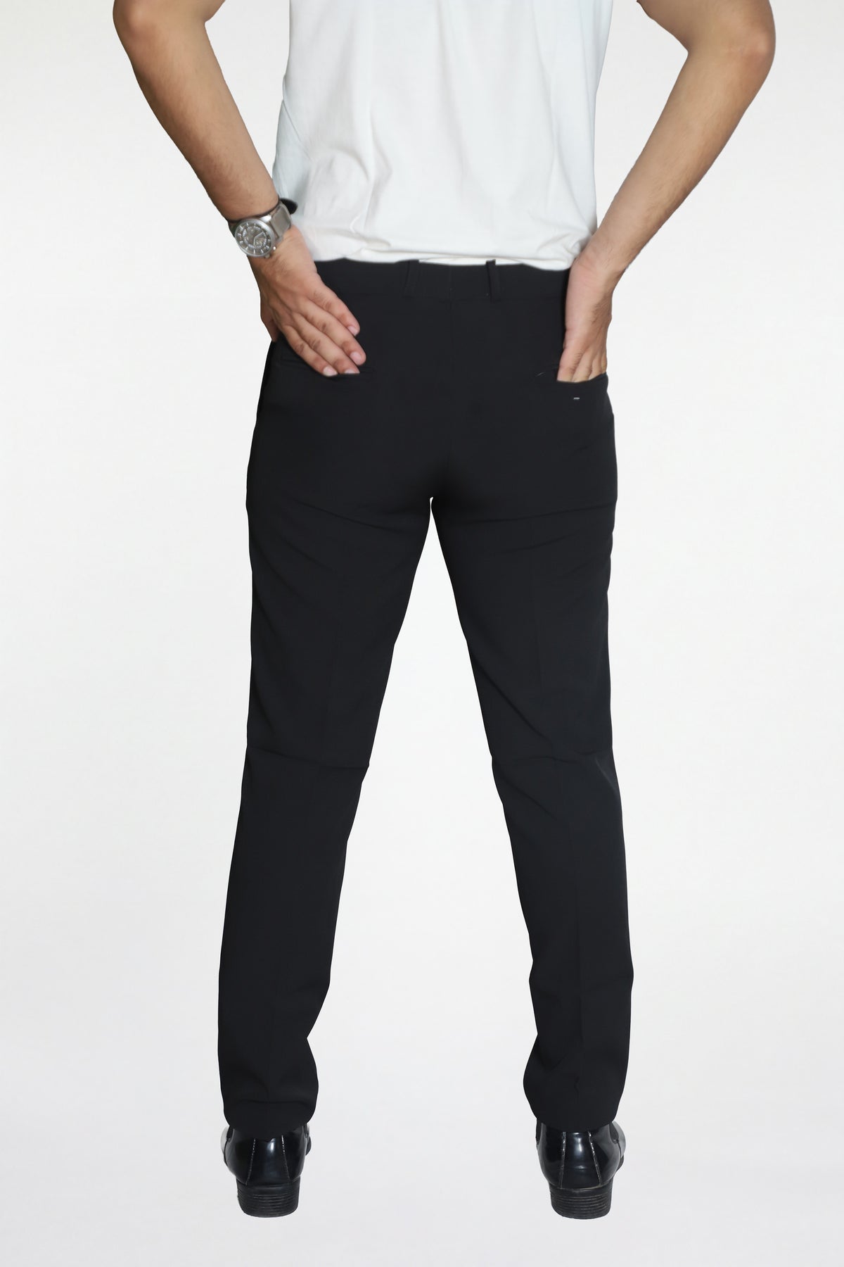 Men's Formal Trouser – Italian Lachka Fabric | Regular Fit (Black)
