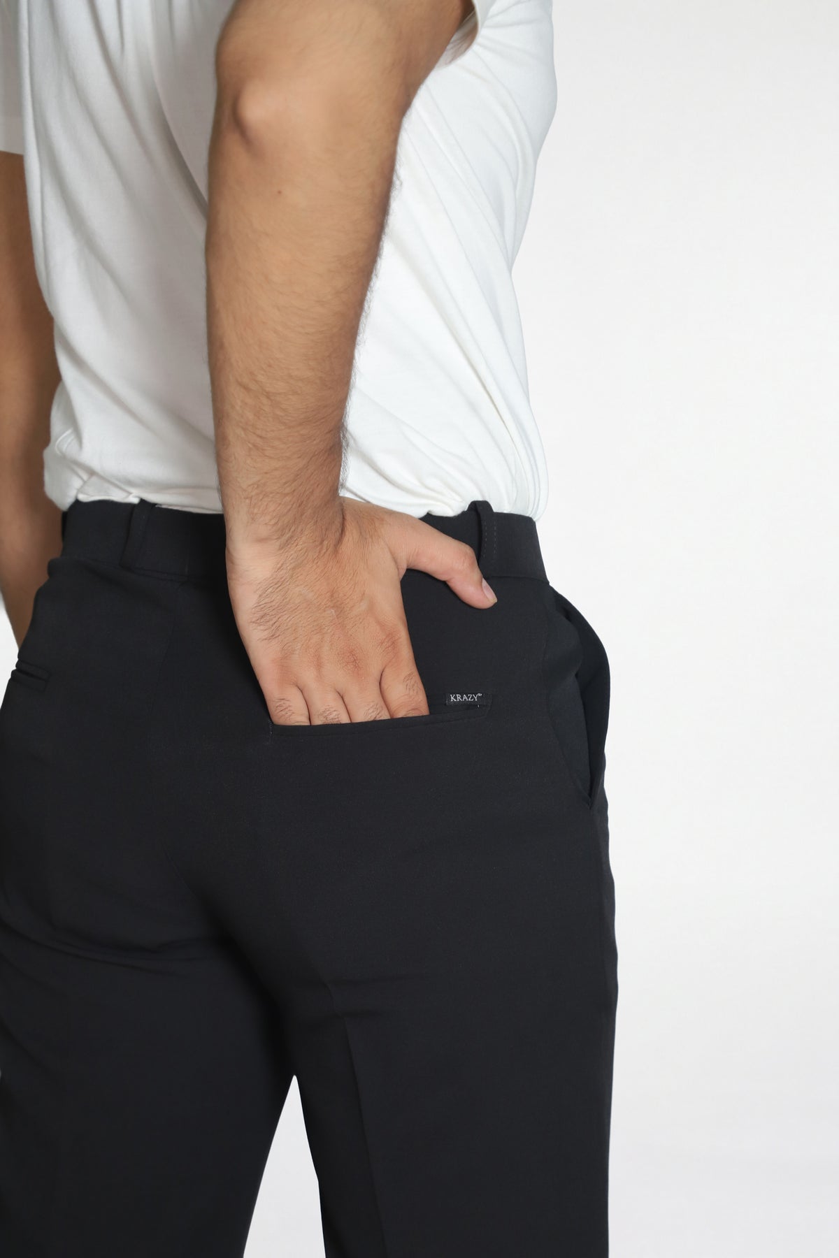 Men's Formal Trouser – Italian Lachka Fabric | Regular Fit (Black)