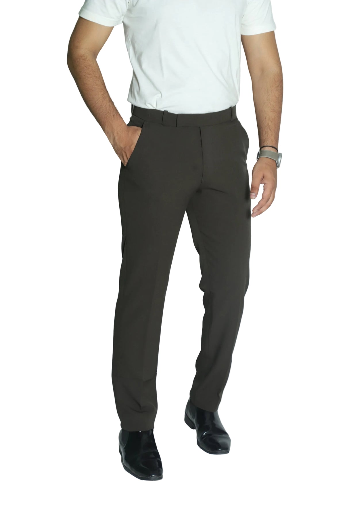 Men's Formal Trouser – Italian Lachka Fabric | Regular Fit (Dark Grey)