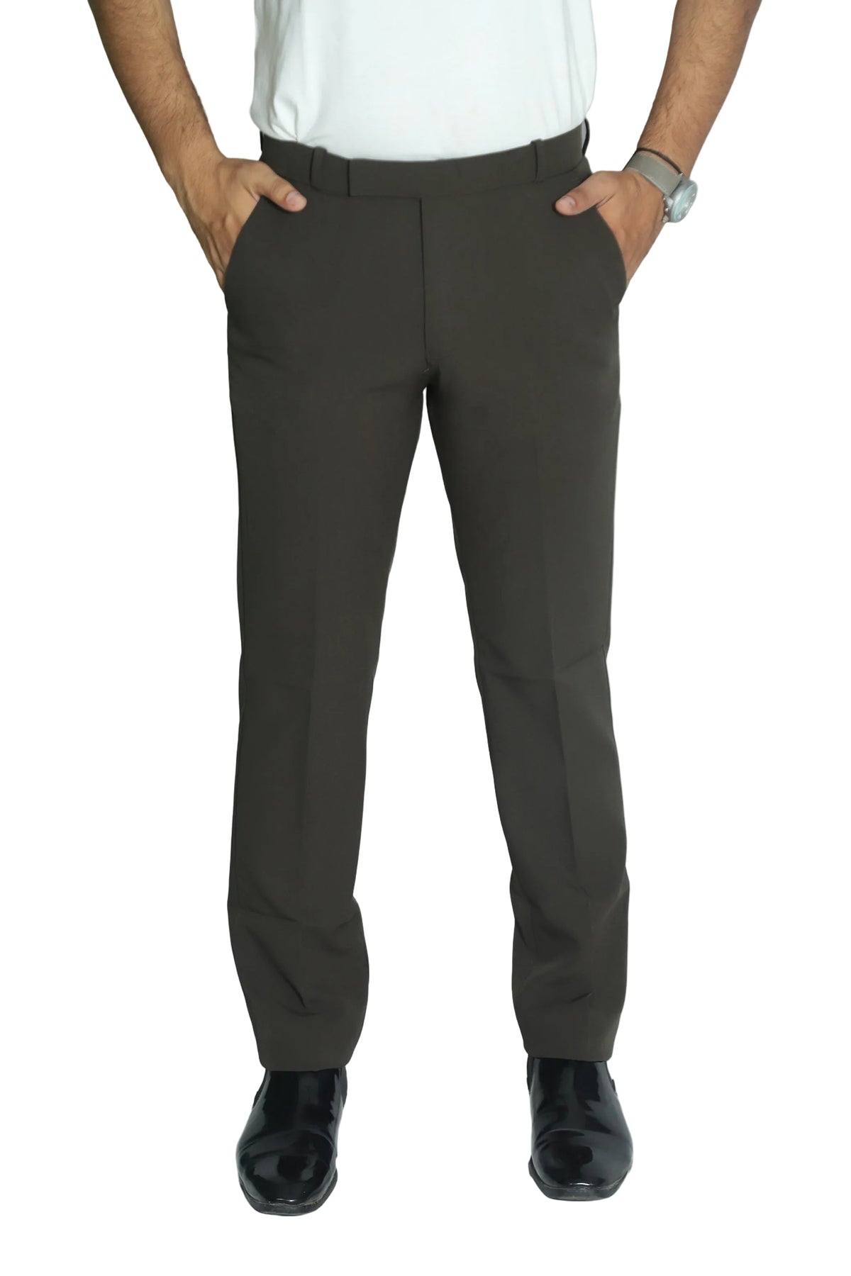 Men's Formal Trouser – Italian Lachka Fabric | Regular Fit (Dark Grey)
