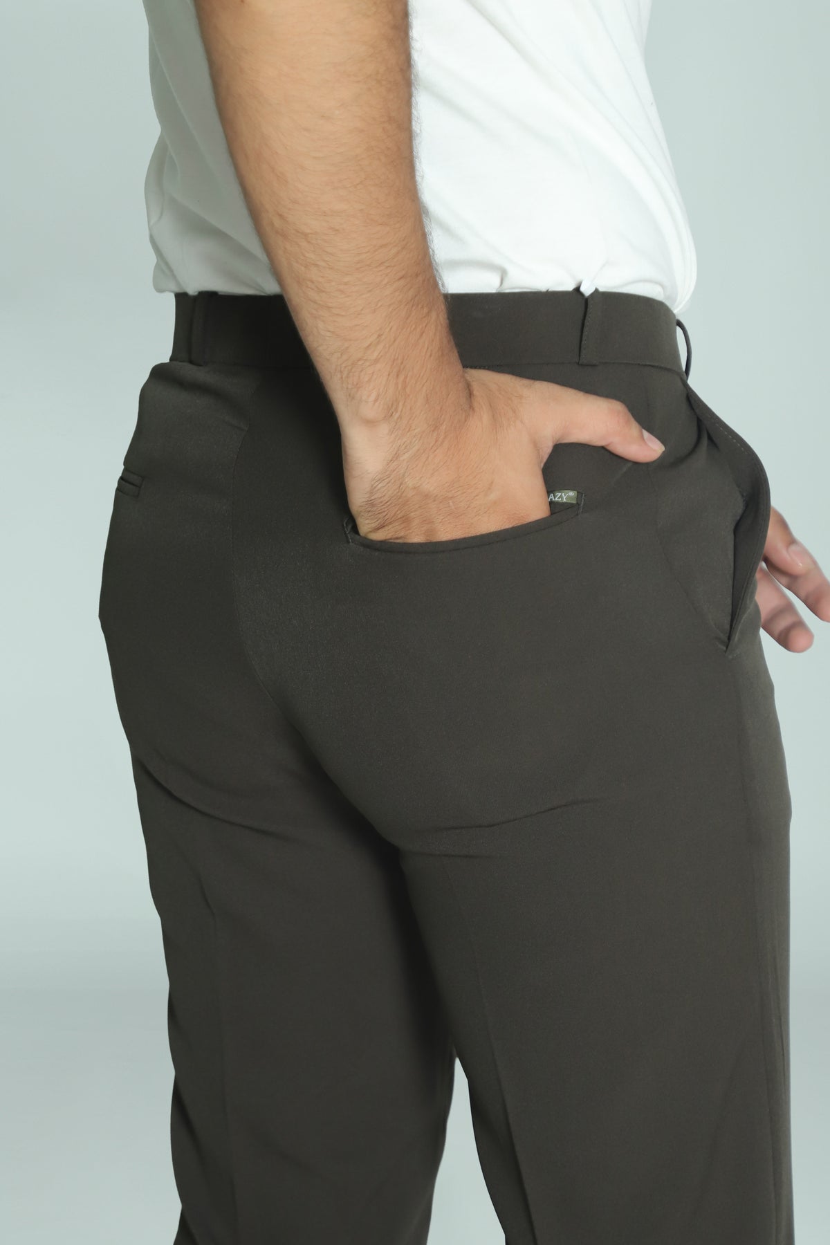 Men's Formal Trouser – Italian Lachka Fabric | Regular Fit (Dark Grey)