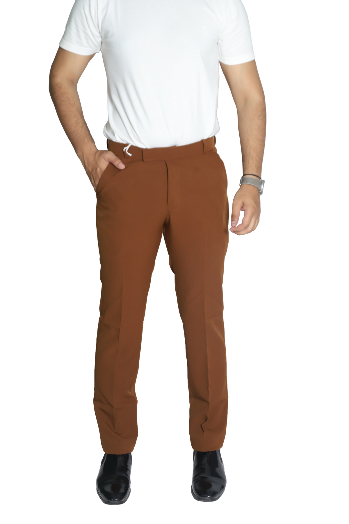 Men's Formal Trouser – Italian Lachka Fabric | Regular Fit (Coffee)