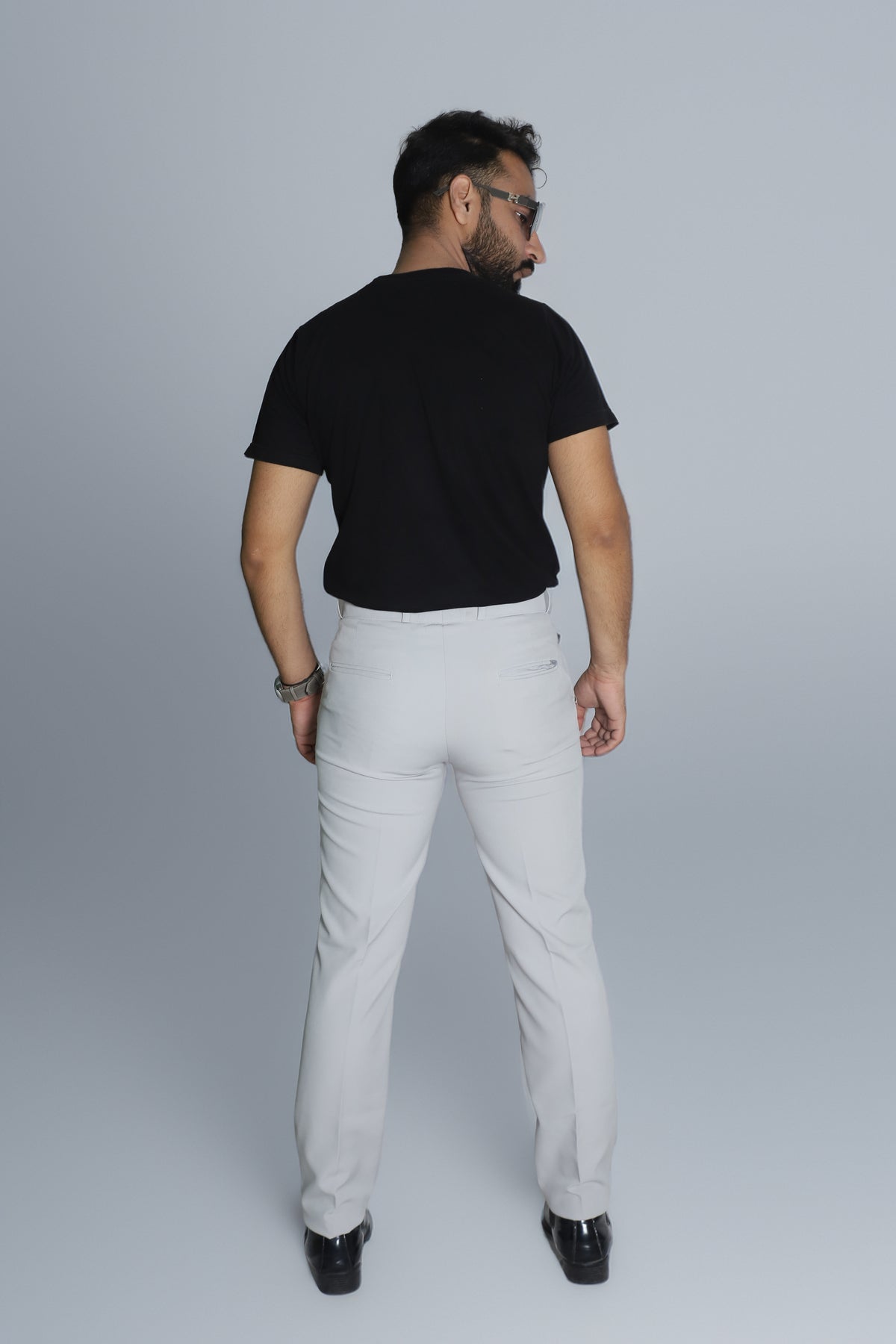 Men's Formal Trouser – Italian Lachka Fabric | Regular Fit (Light Grey)