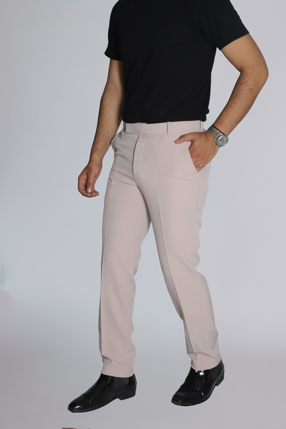 Men's Formal Trouser – Italian Lachka Fabric | Regular Fit (Slate Grey)
